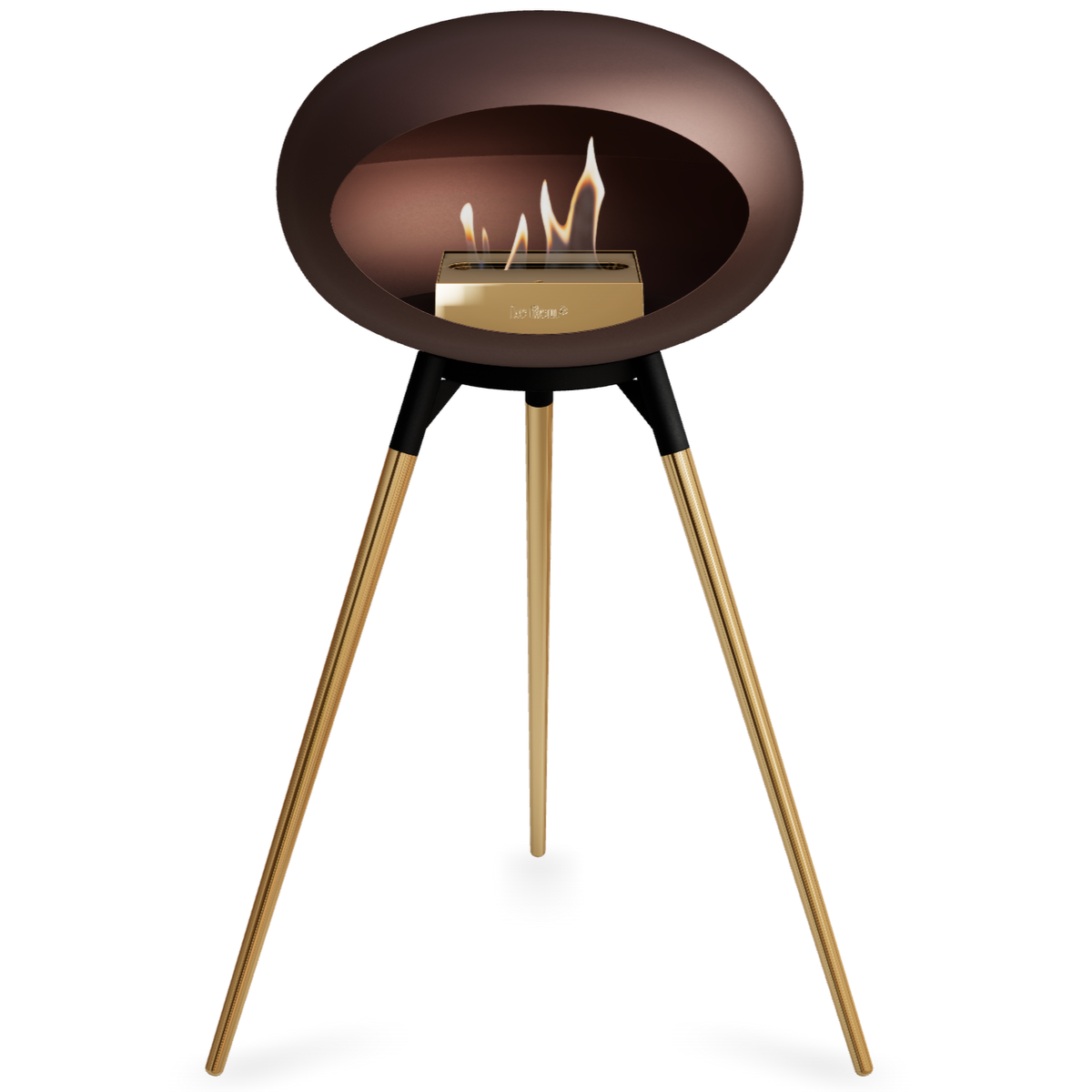 Ground Wood High Mocca Bio Fireplace