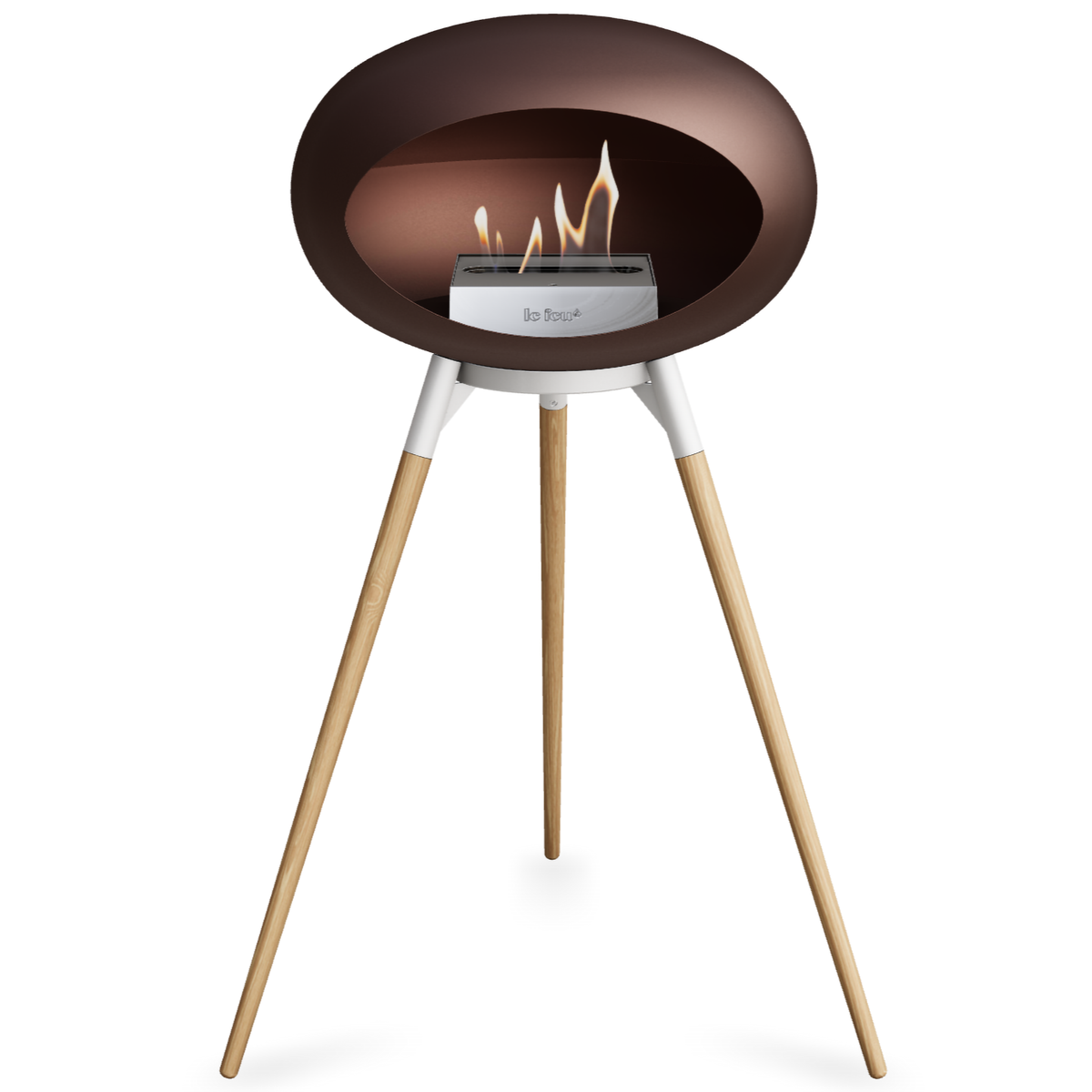 Ground Wood High Mocca Bio Fireplace