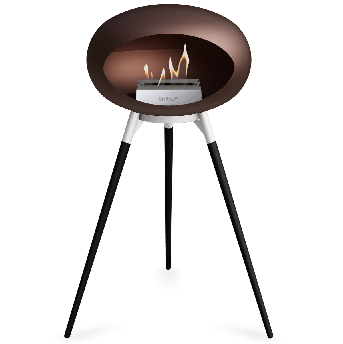 Ground Wood High Mocca Bio Fireplace