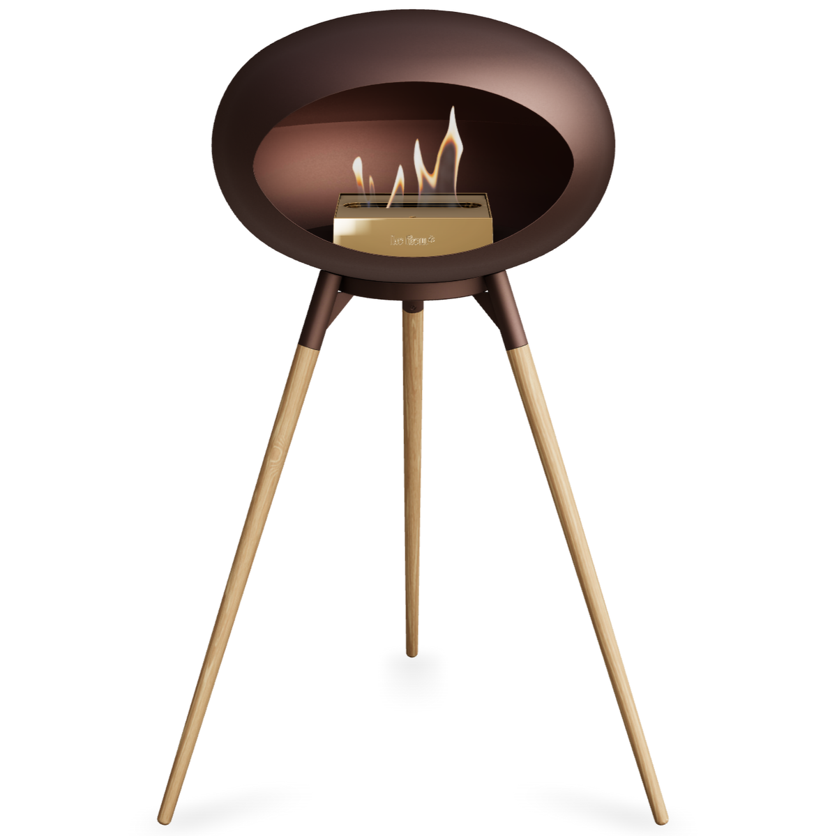 Ground Wood High Mocca Bio Fireplace