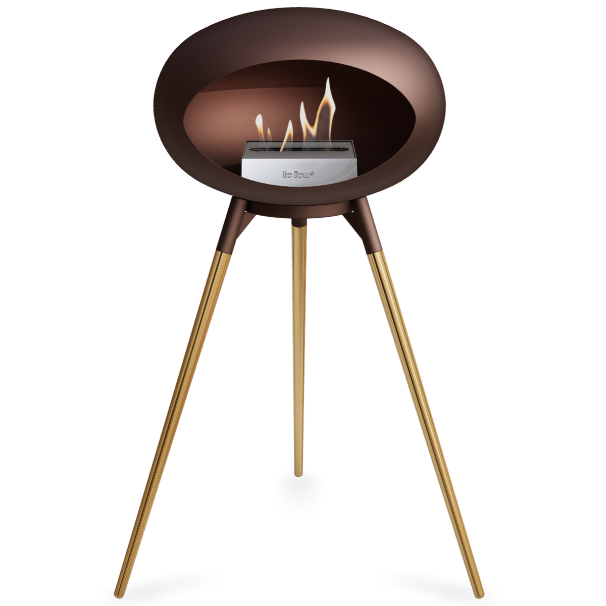 Ground Wood High Mocca Bio Fireplace