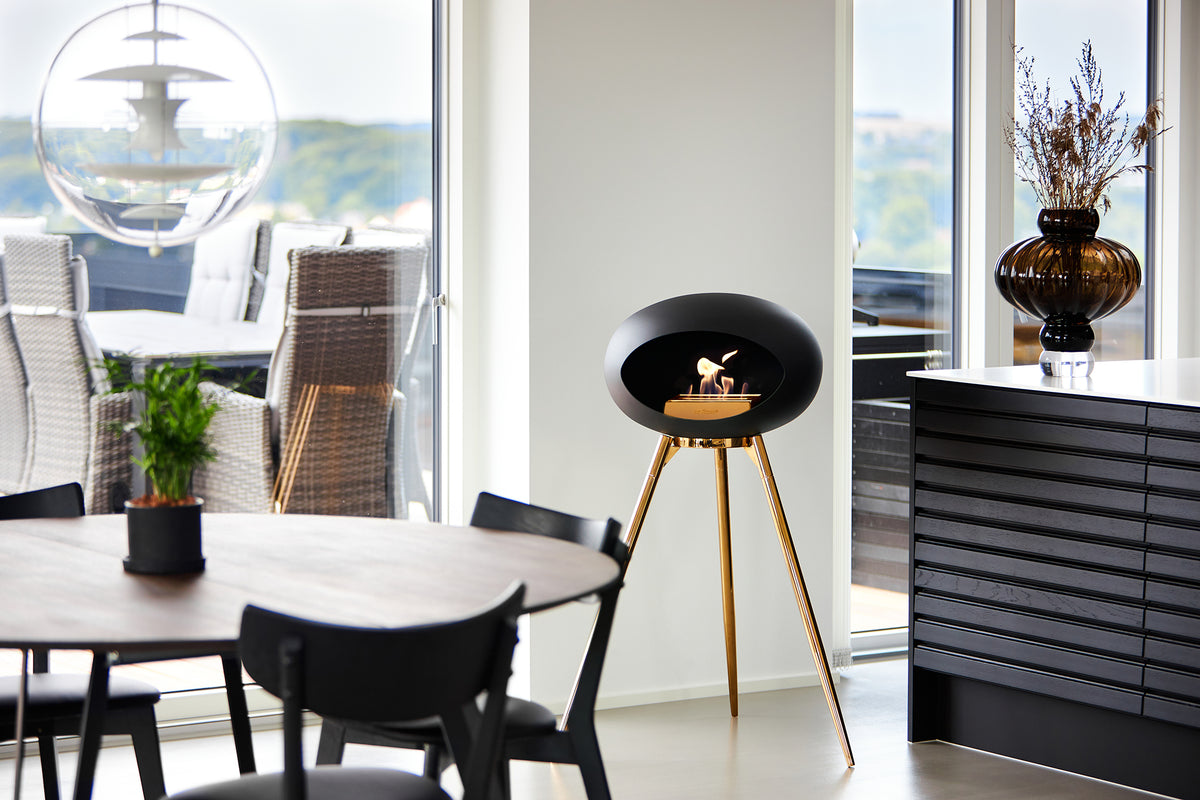 Ground Wood High Mocca Bio Fireplace