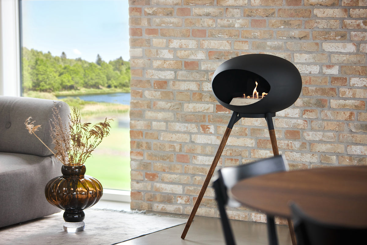 Ground Wood High Mocca Bio Fireplace