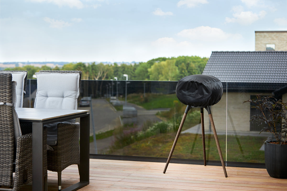 Ground Wood High Black Bio Fireplace