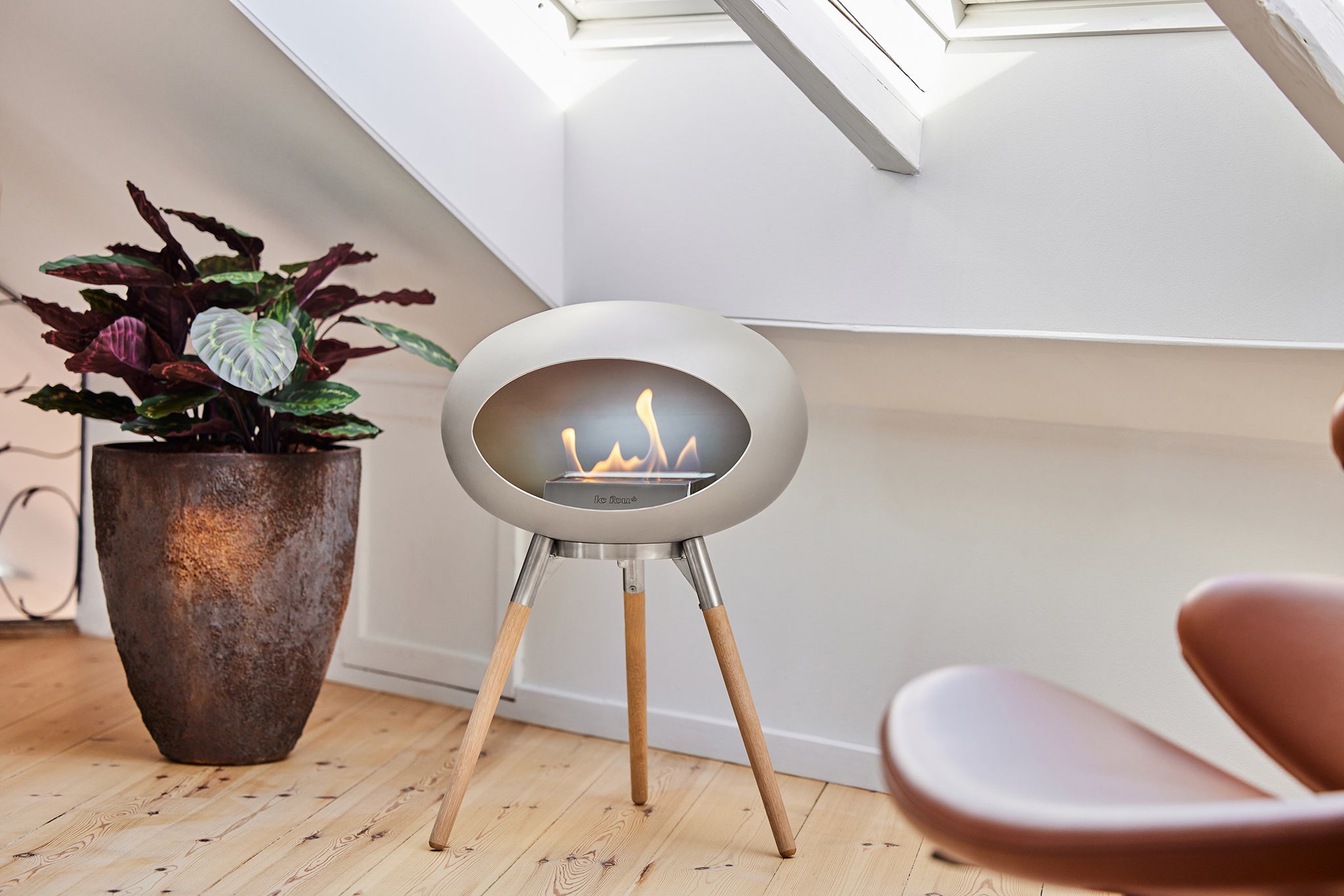 Ground Wood Low Nickel Bio Fireplace