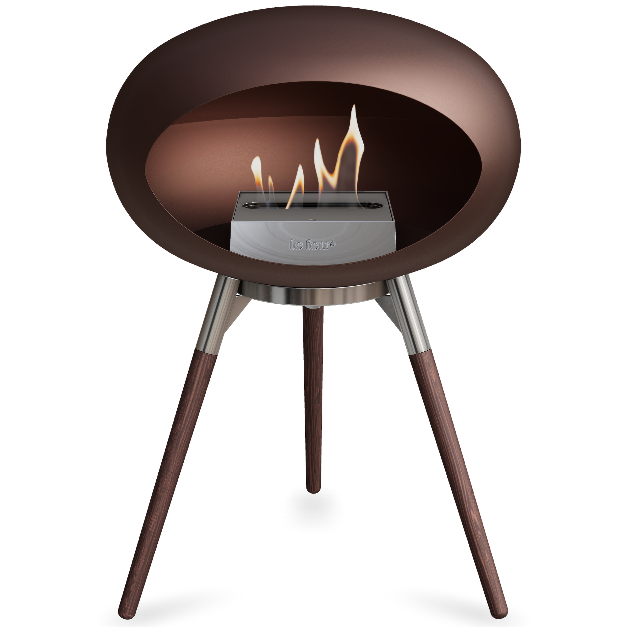 Ground Wood Low Mocca Bio Fireplace