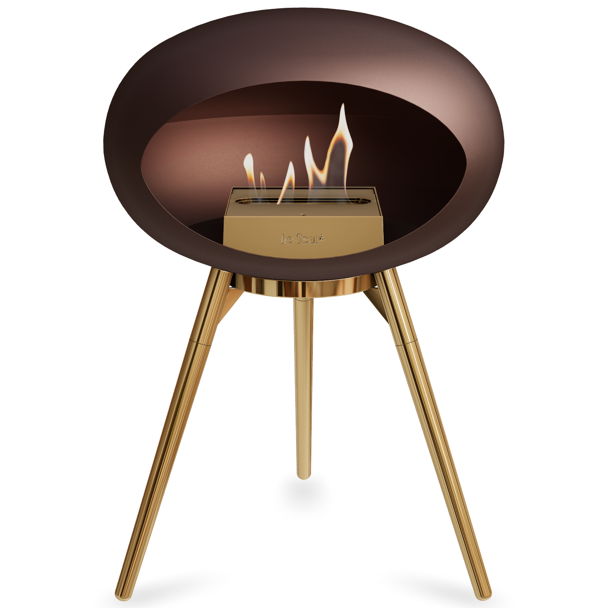 Ground Wood Low Mocca Bio Fireplace