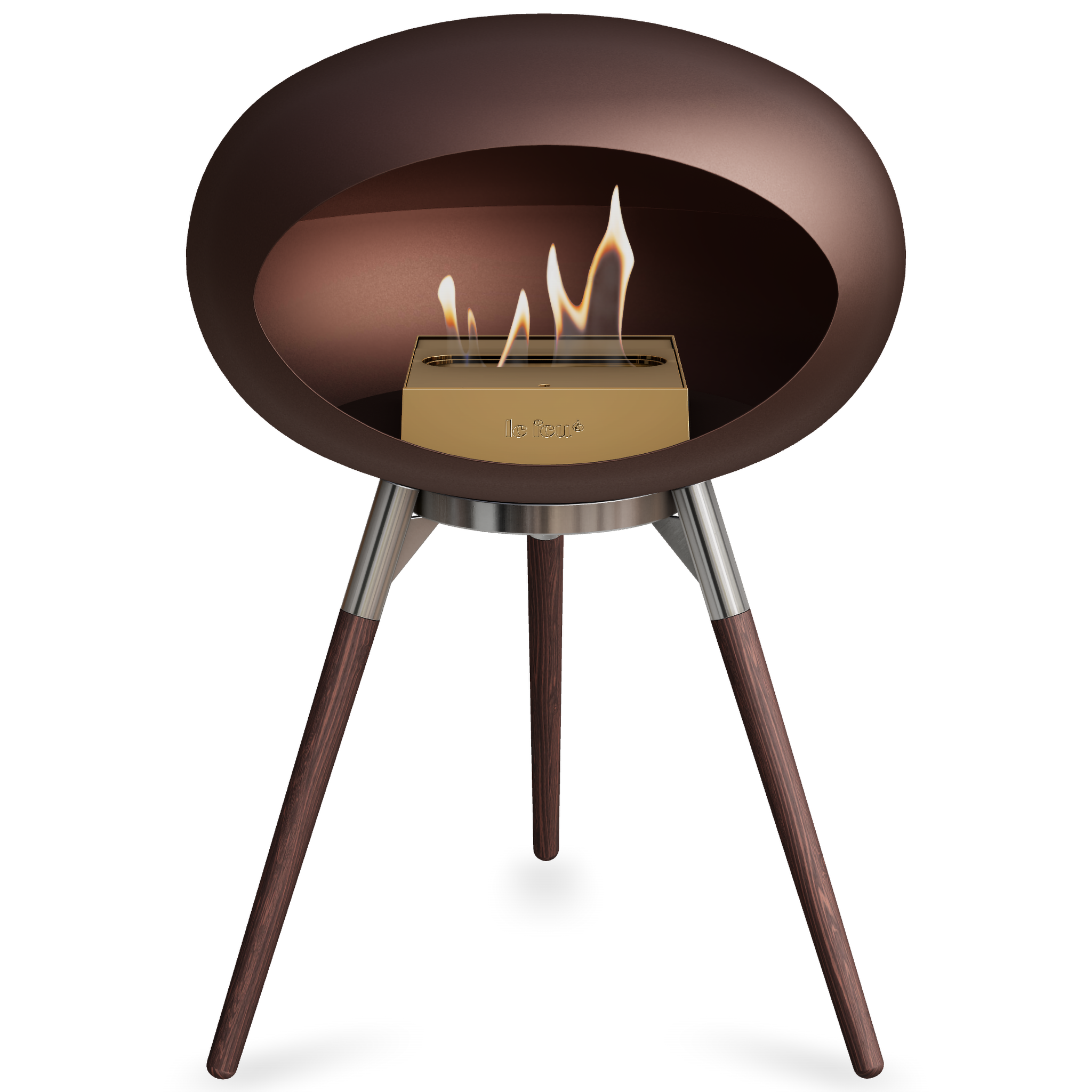 Ground Wood Low Mocca Bio Fireplace