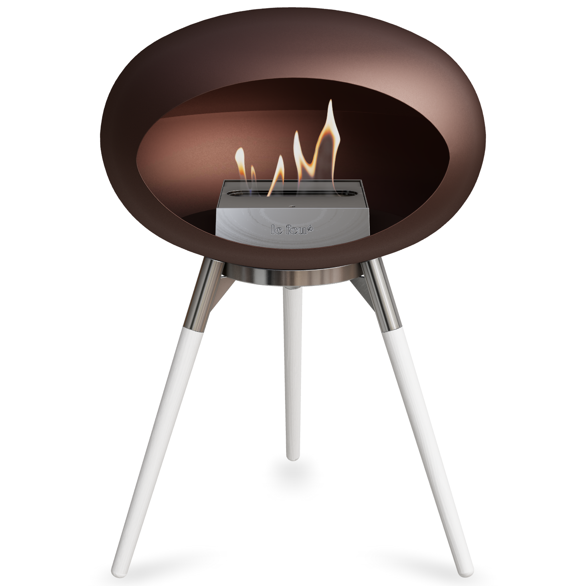 Ground Wood Low Mocca Bio Fireplace
