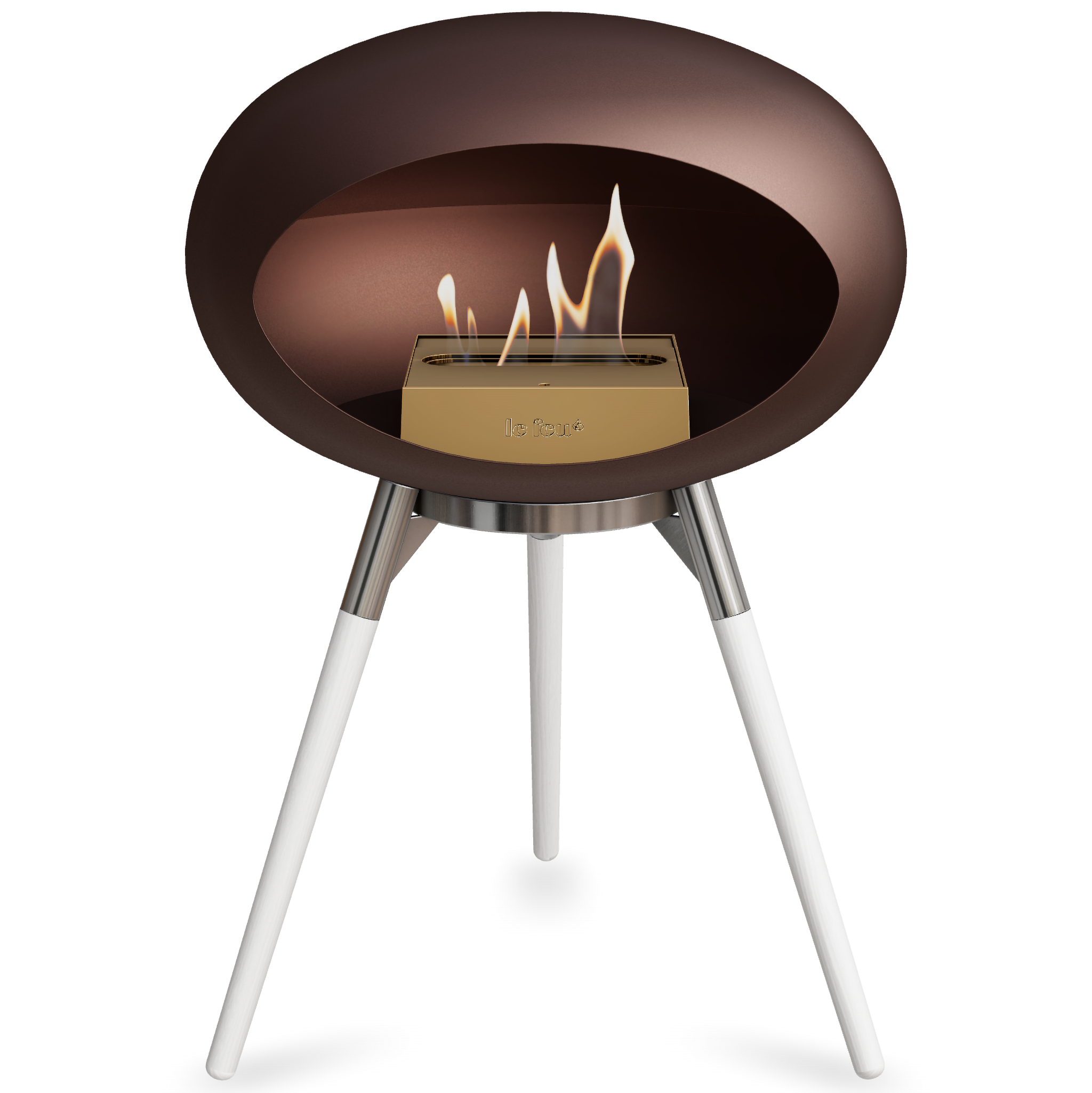 Ground Wood Low Mocca Bio Fireplace