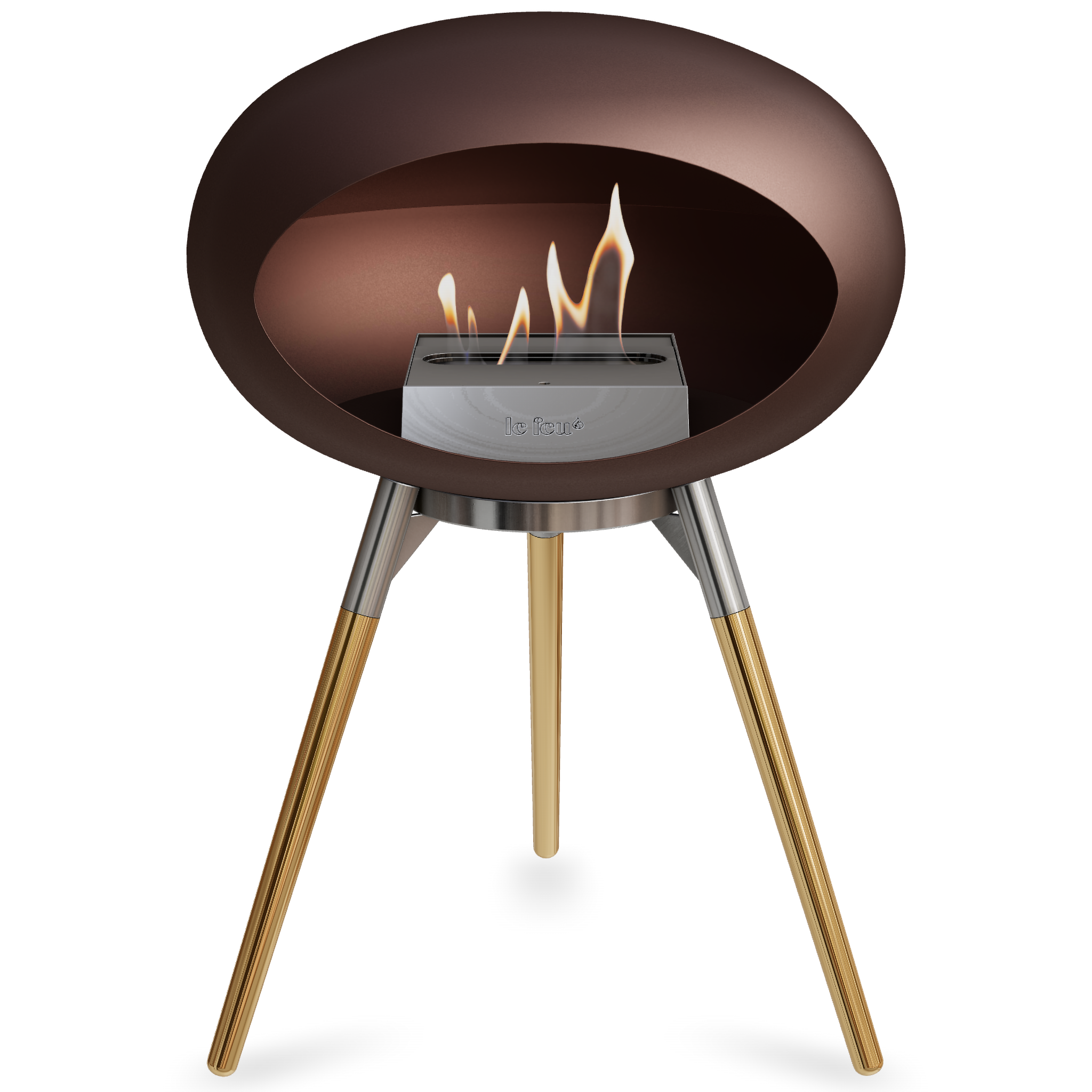 Ground Wood Low Mocca Bio Fireplace