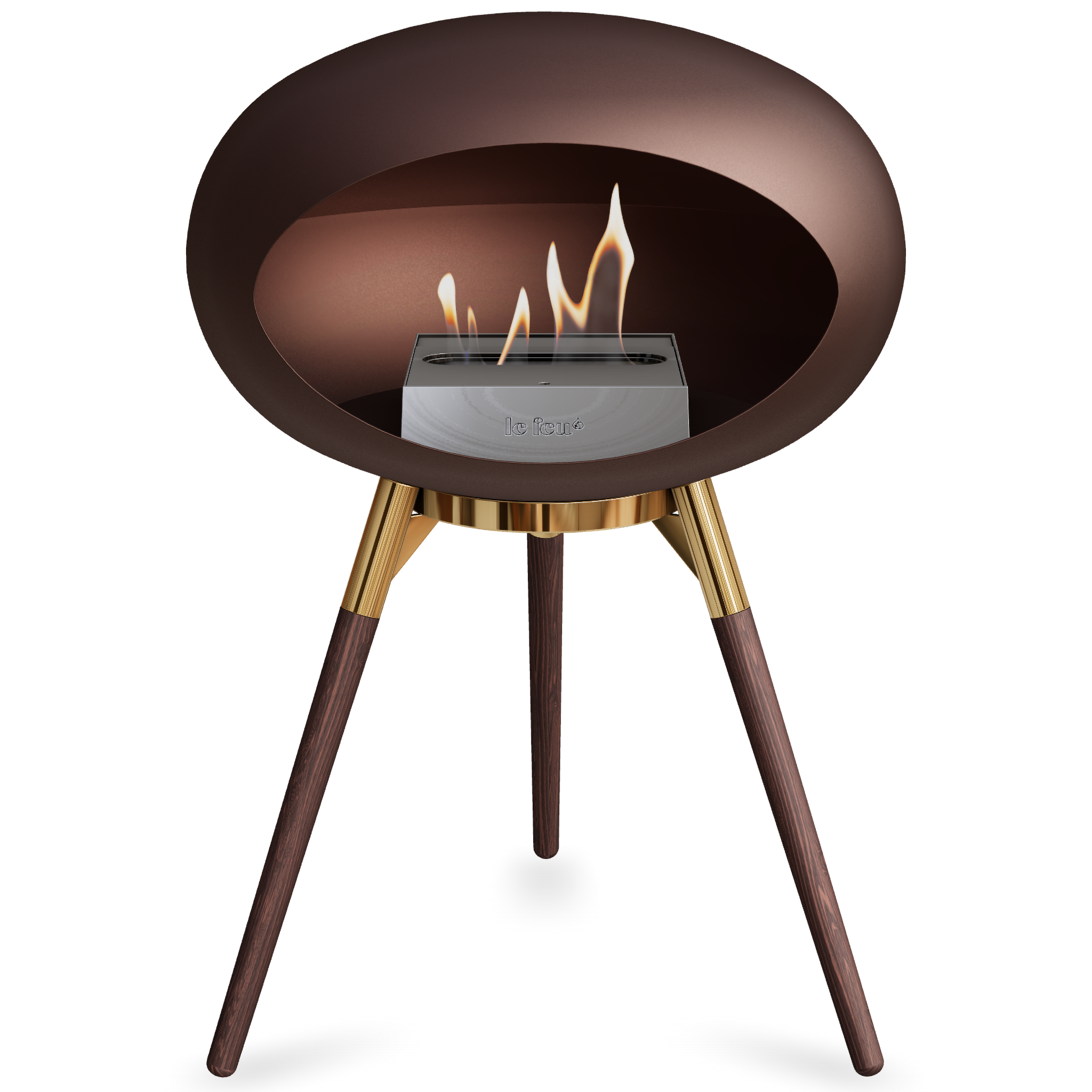 Ground Wood Low Mocca Bio Fireplace