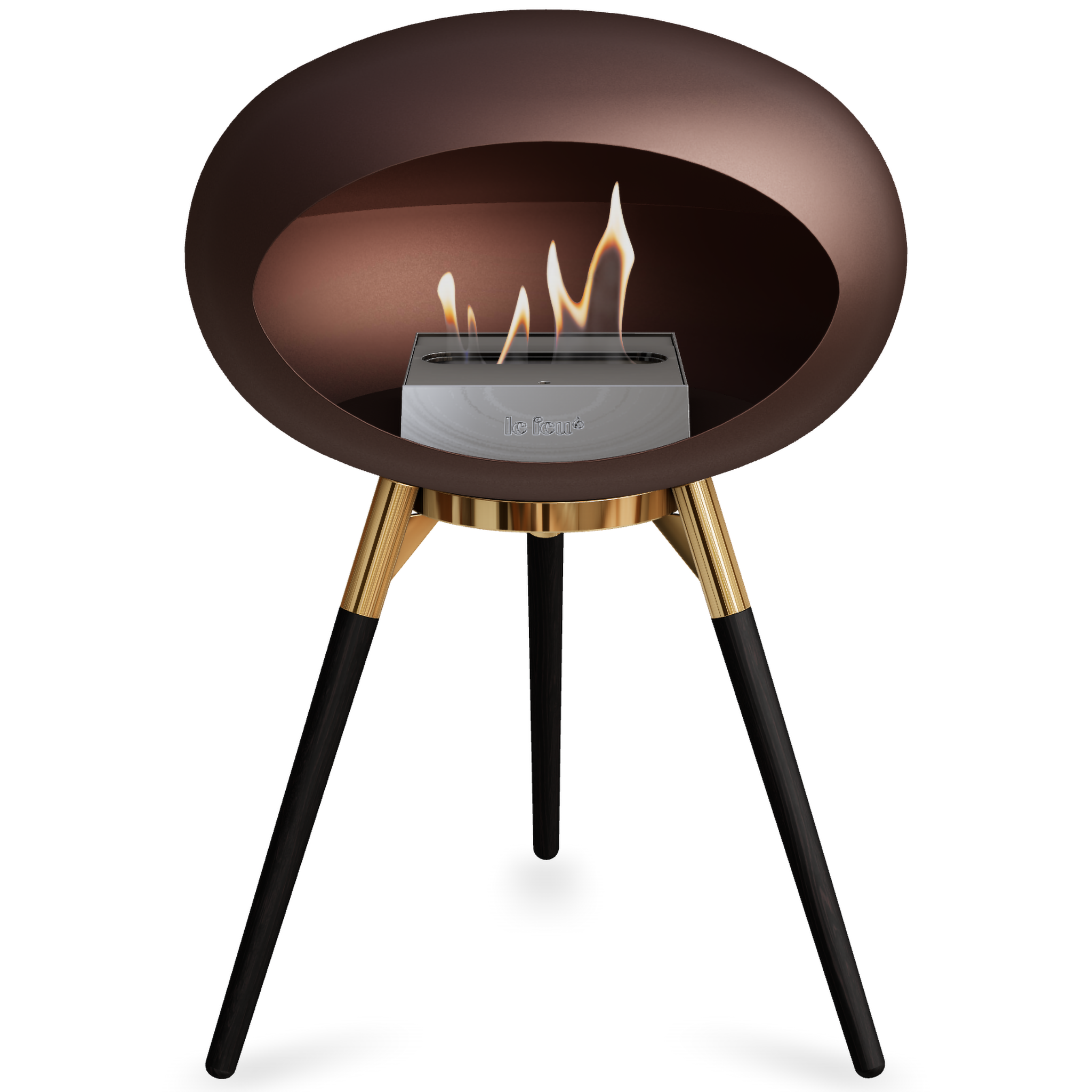 Ground Wood Low Mocca Bio Fireplace