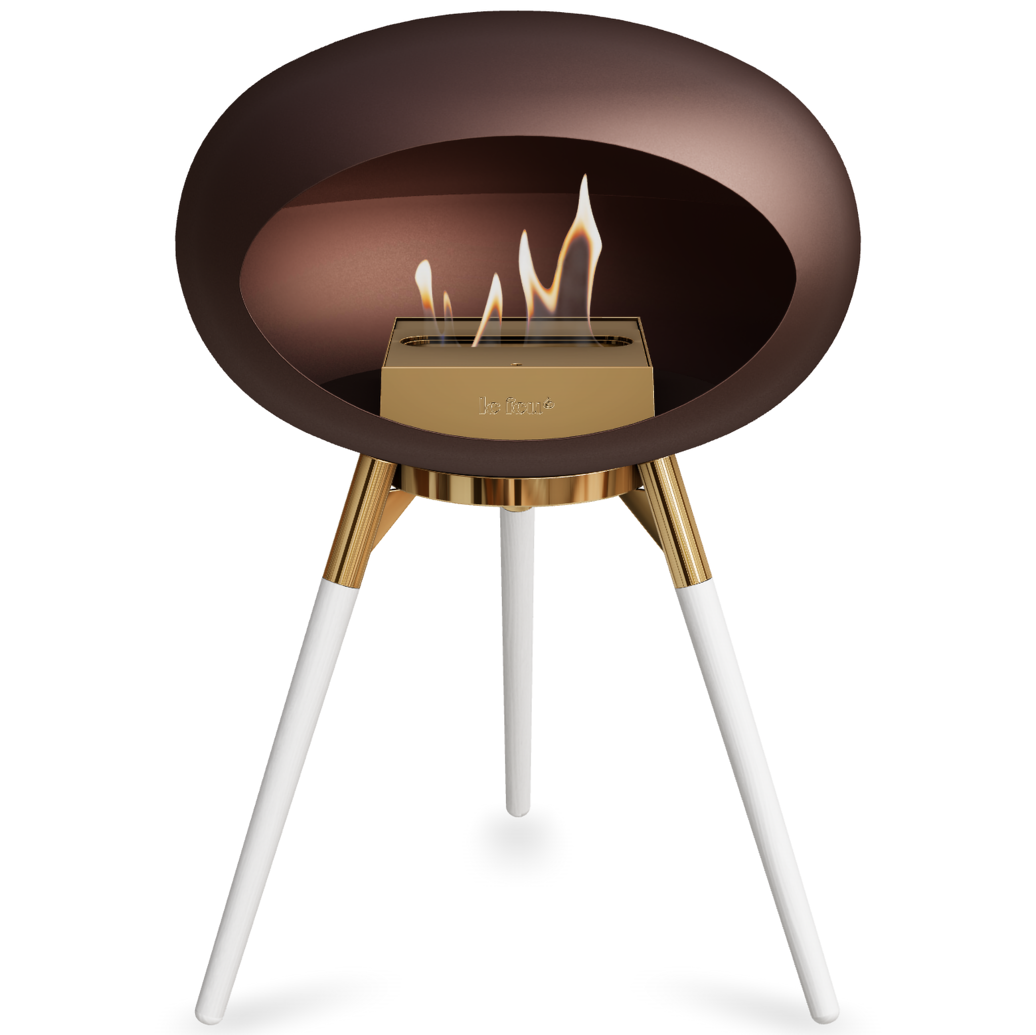 Ground Wood Low Mocca Bio Fireplace