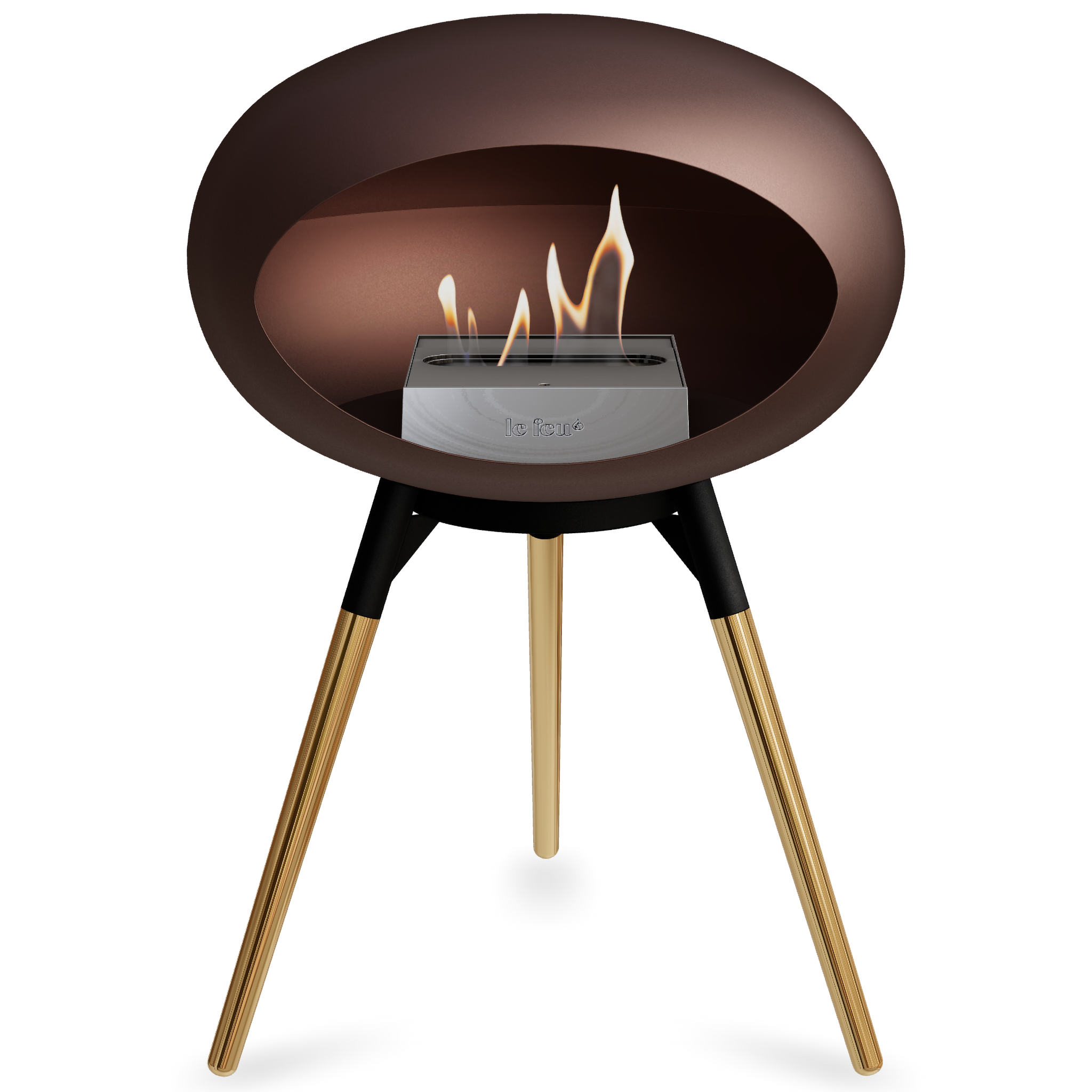 Ground Wood Low Mocca Bio Fireplace