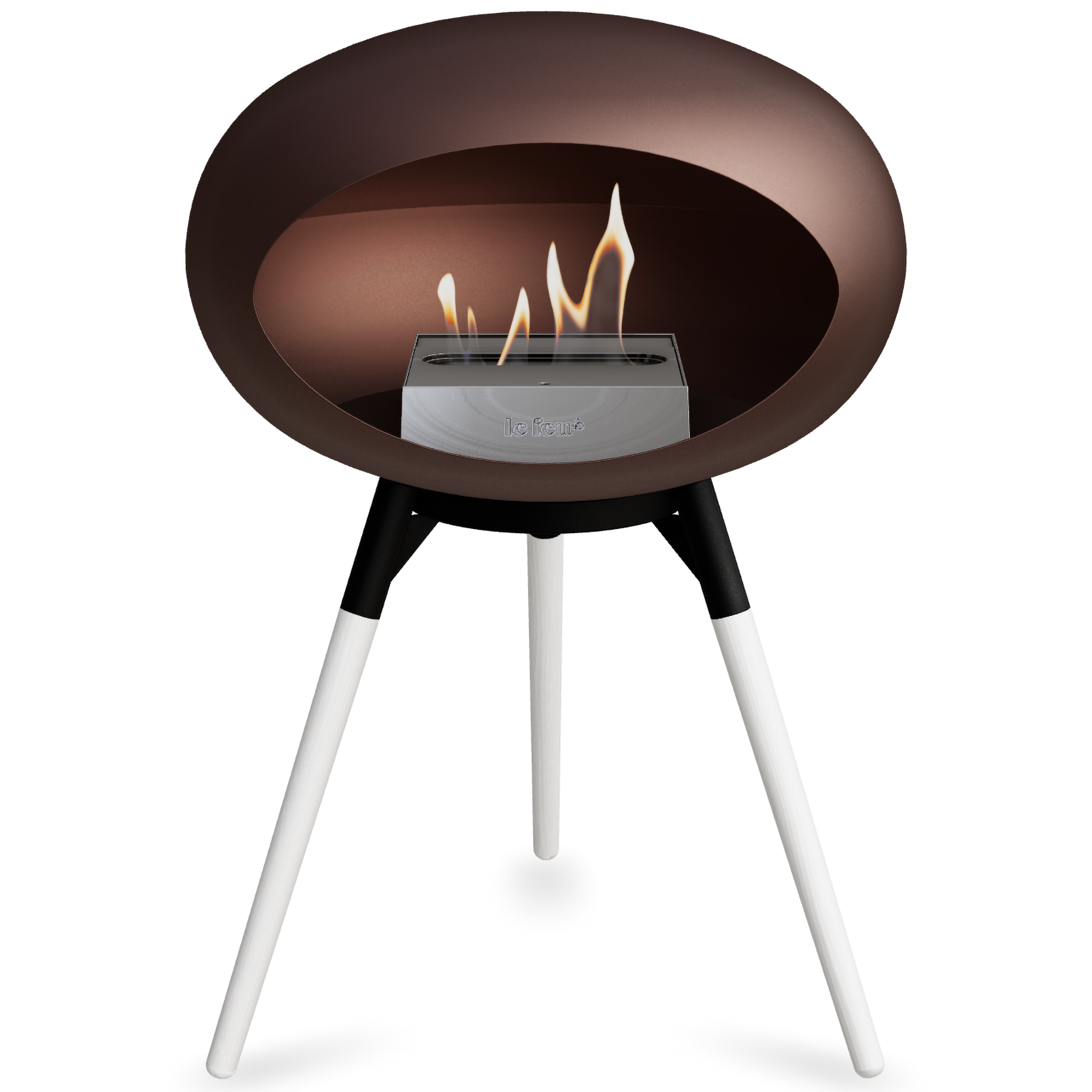 Ground Wood Low Mocca Bio Fireplace