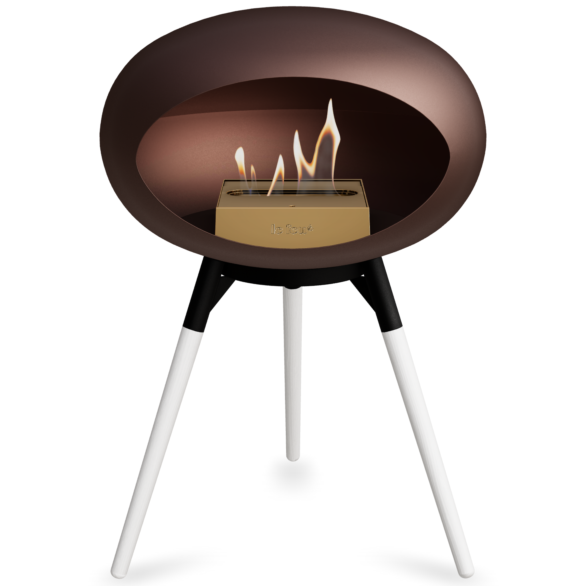 Ground Wood Low Mocca Bio Fireplace