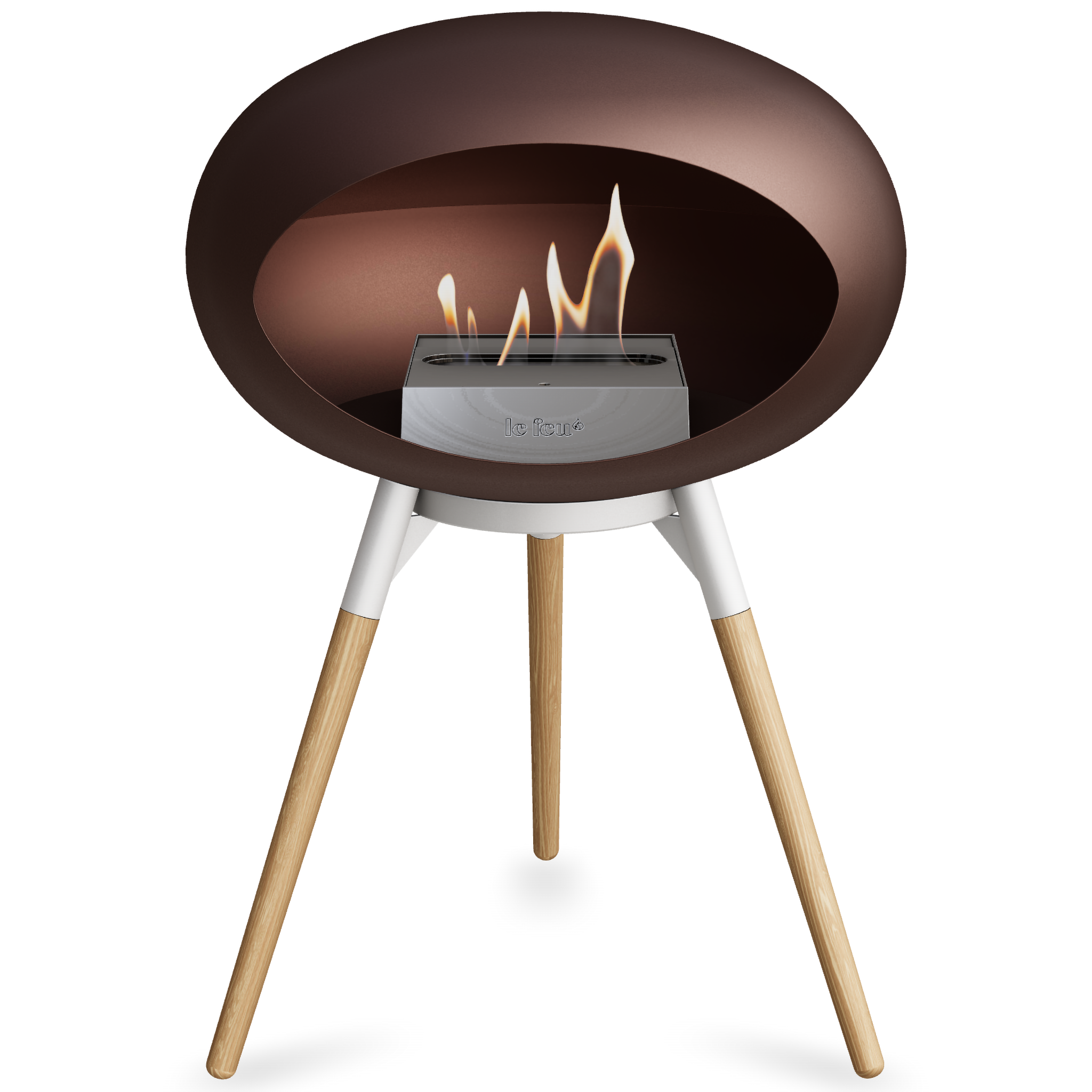 Ground Wood Low Mocca Bio Fireplace