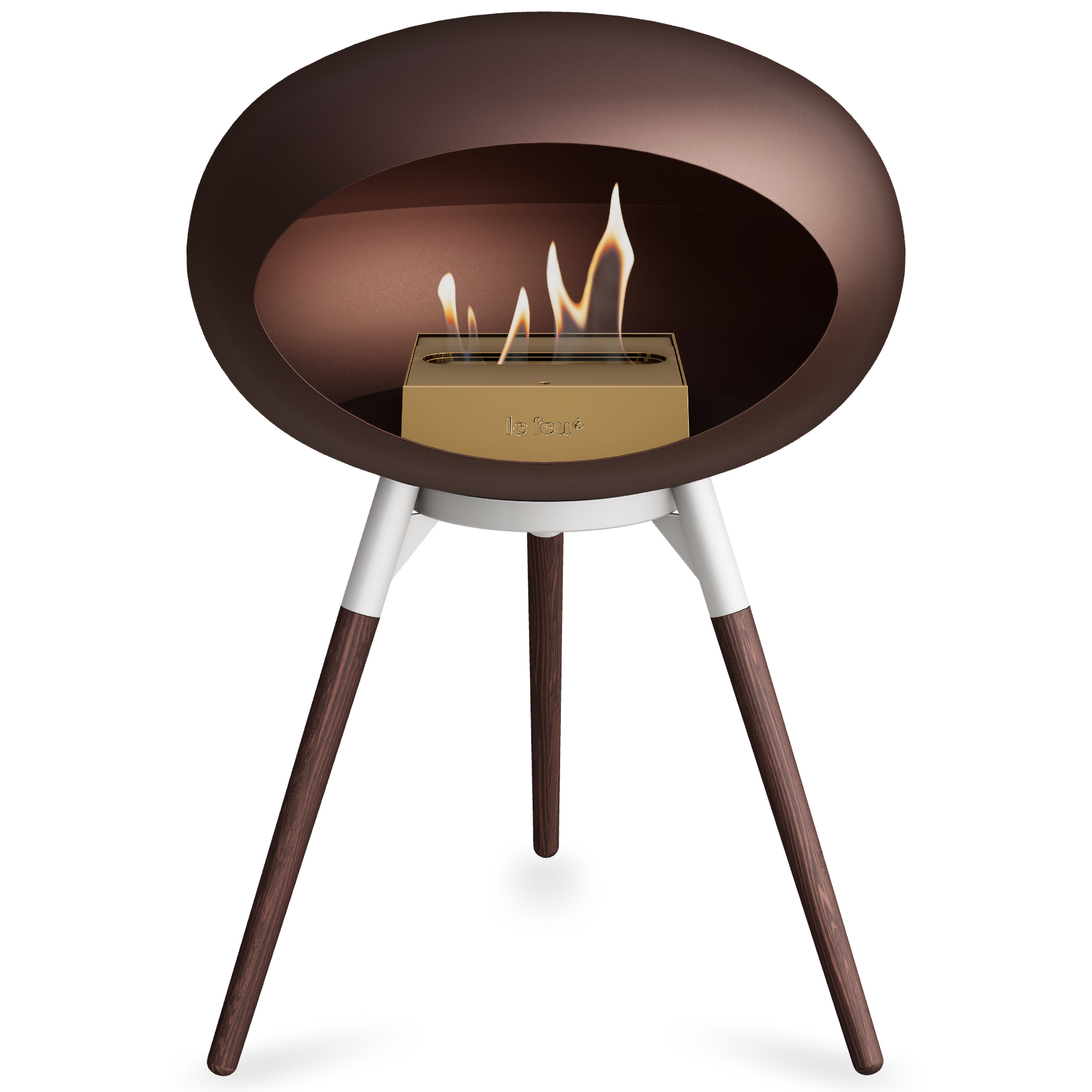 Ground Wood Low Mocca Bio Fireplace