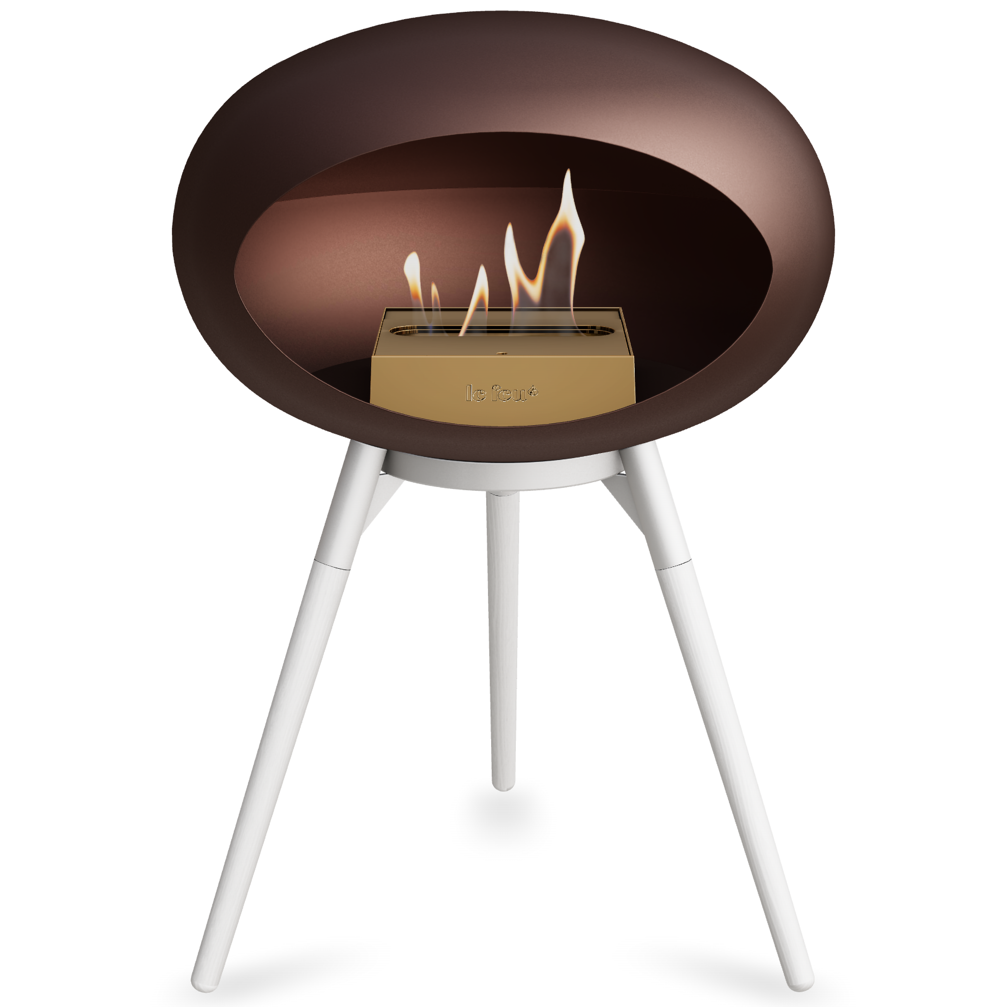 Ground Wood Low Mocca Bio Fireplace