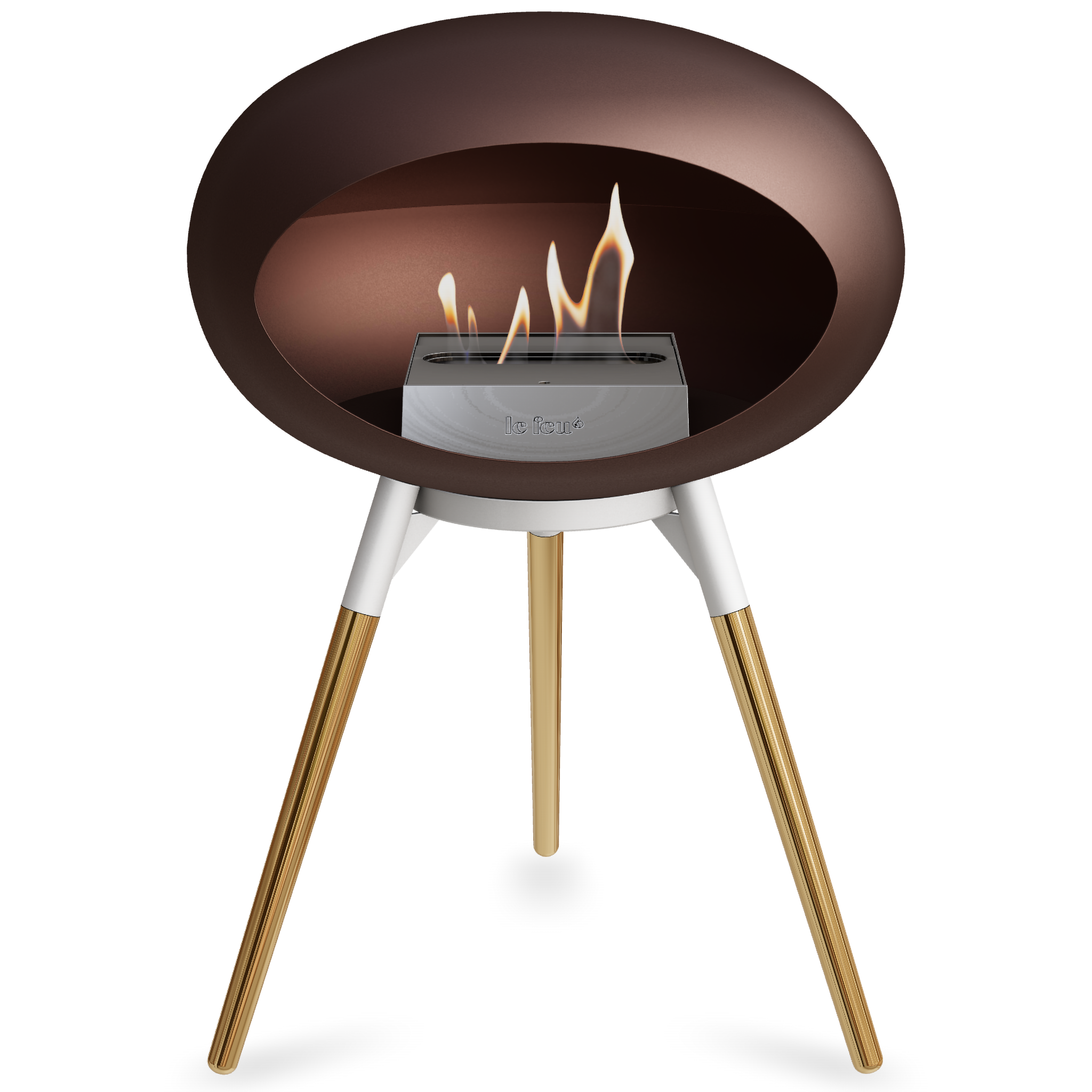 Ground Wood Low Mocca Bio Fireplace