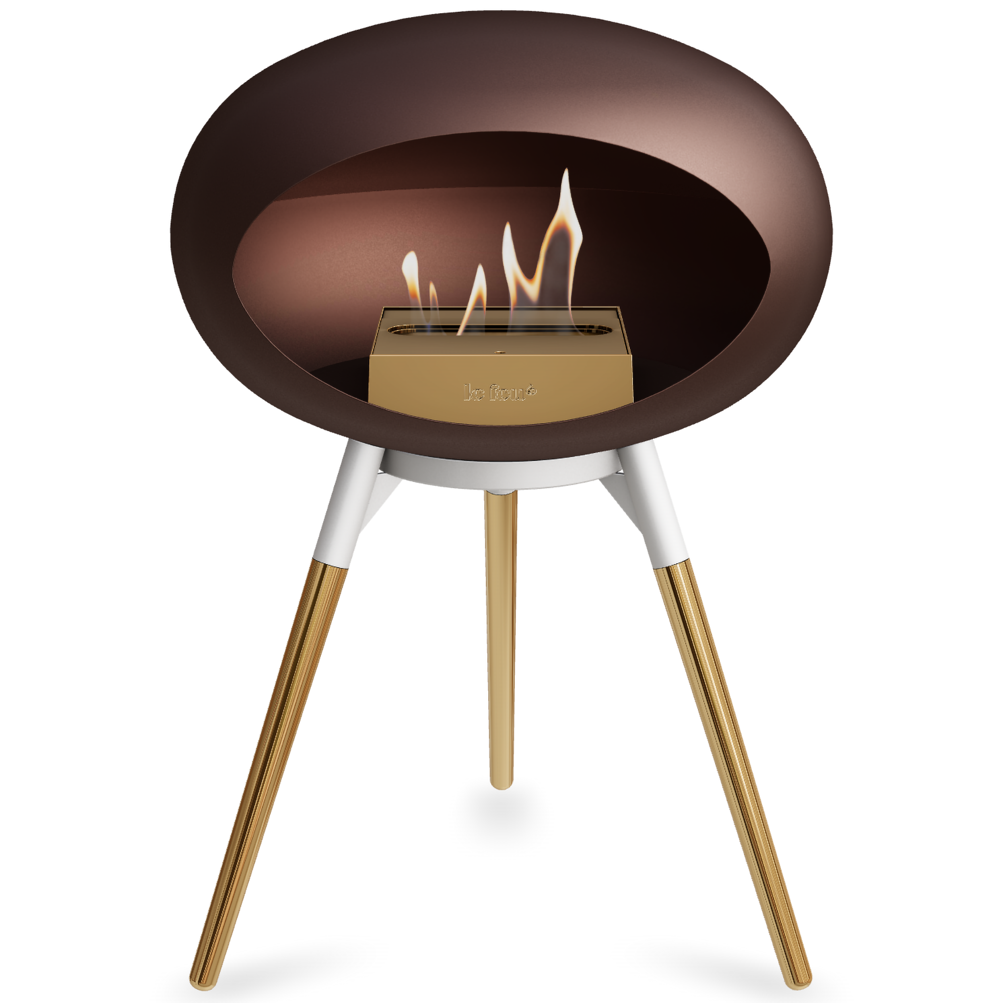 Ground Wood Low Mocca Bio Fireplace