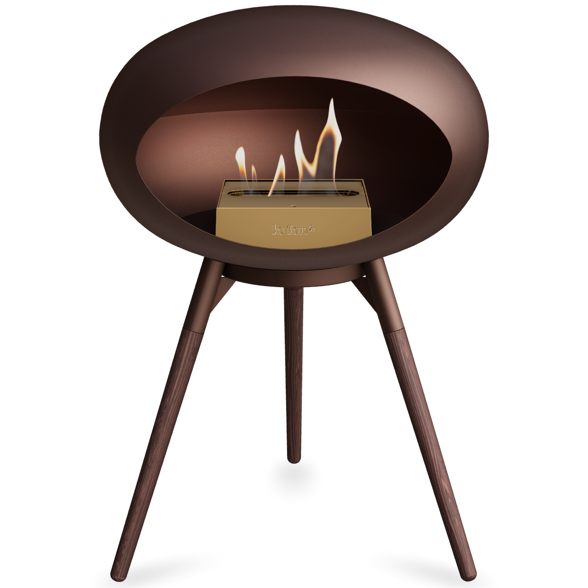 Ground Wood Low Mocca Bio Fireplace
