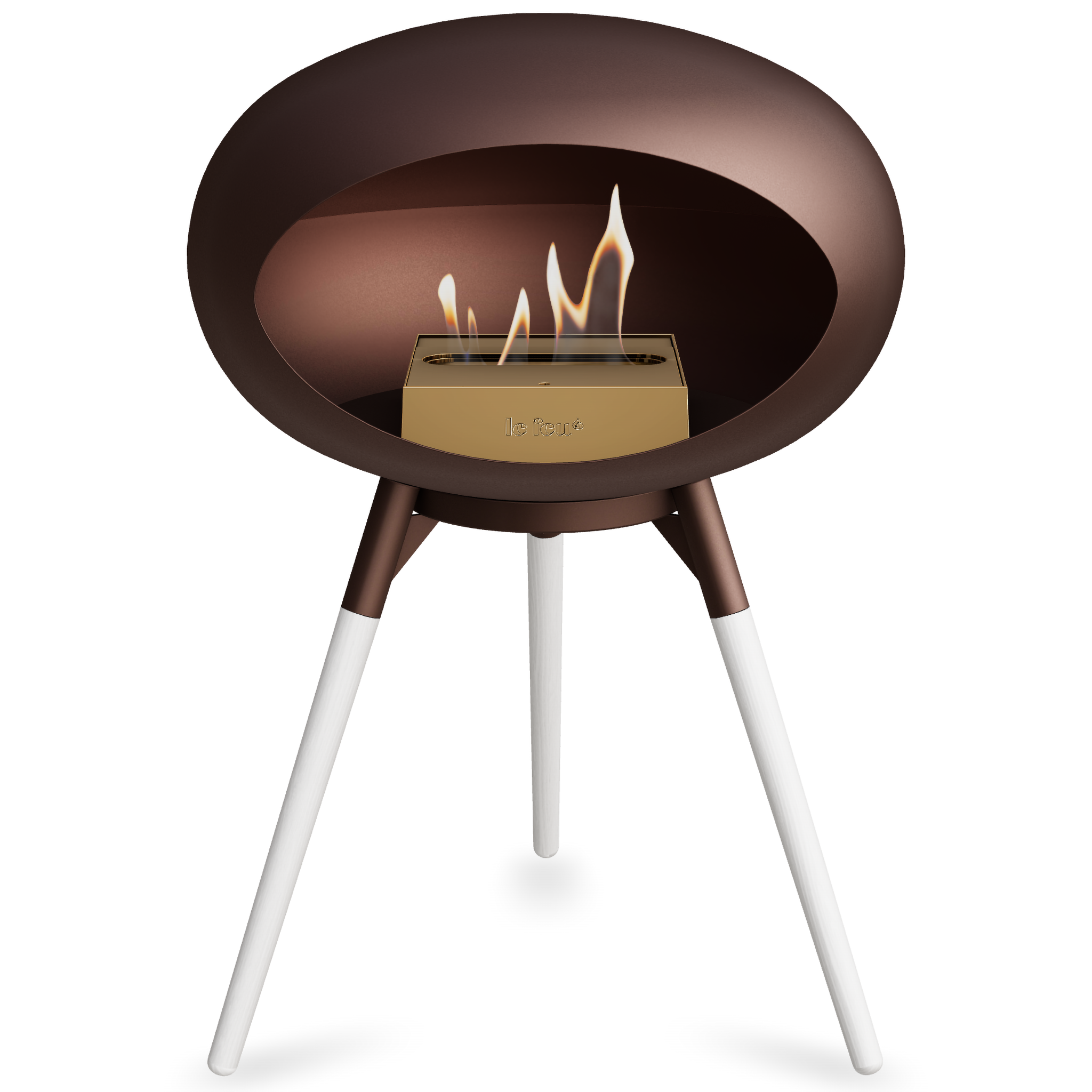 Ground Wood Low Mocca Bio Fireplace