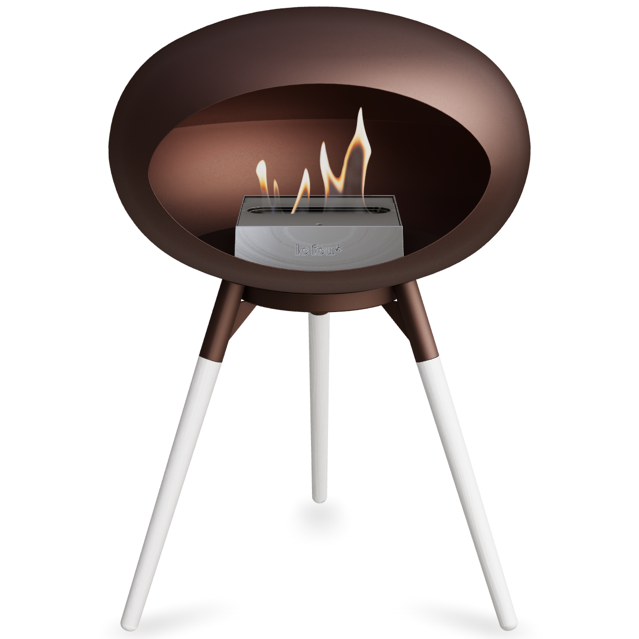 Ground Wood Low Mocca Bio Fireplace