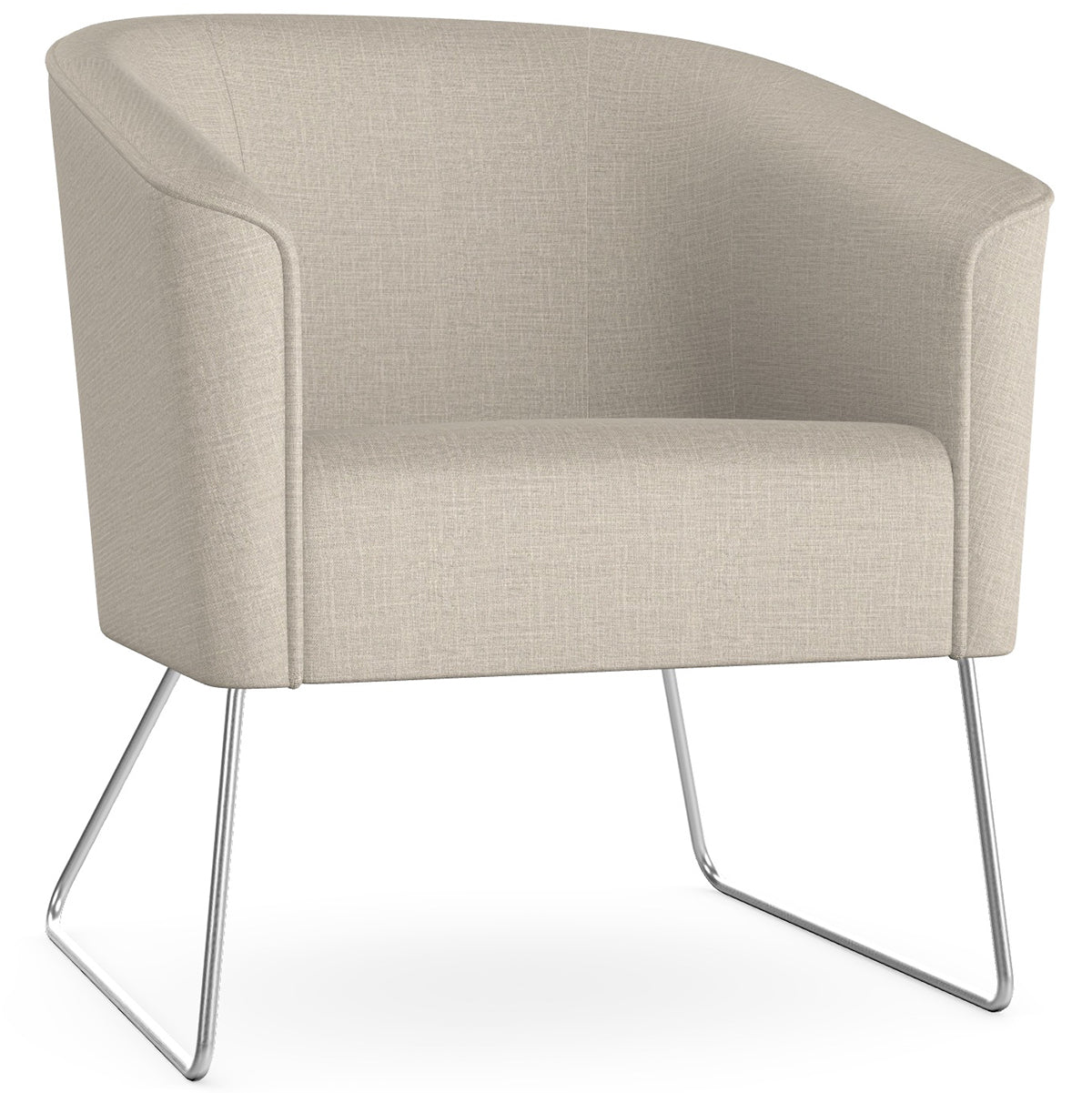 Len Armchair with Metal Legs