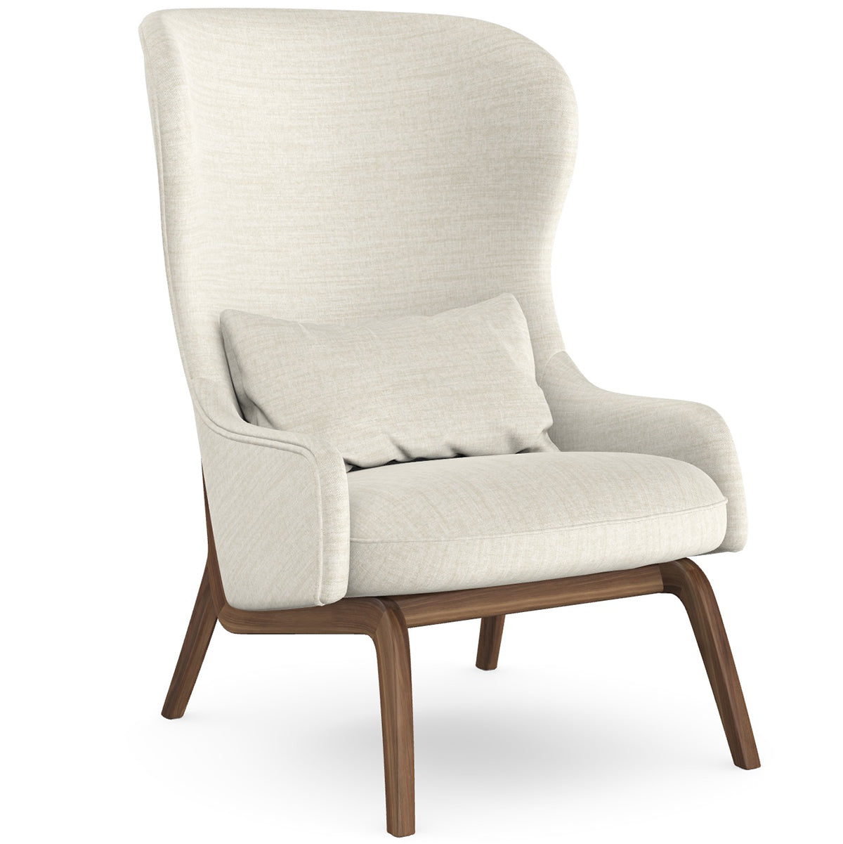 Aba Armchair with Wooden Legs
