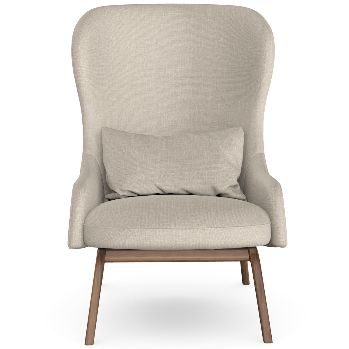 Aba Armchair with Wooden Legs