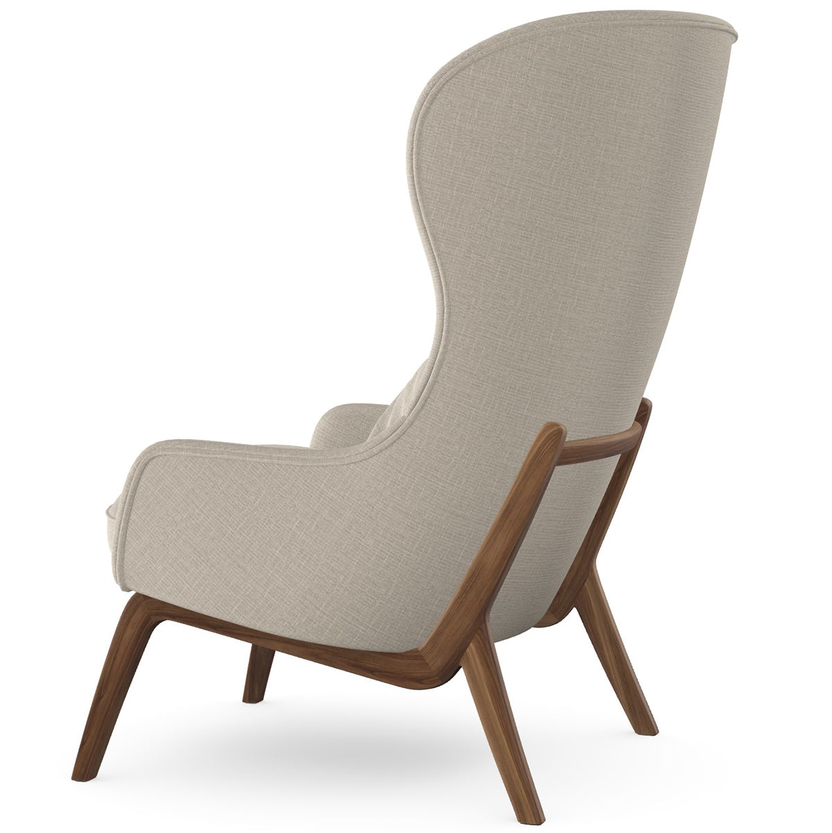 Aba Armchair with Wooden Legs