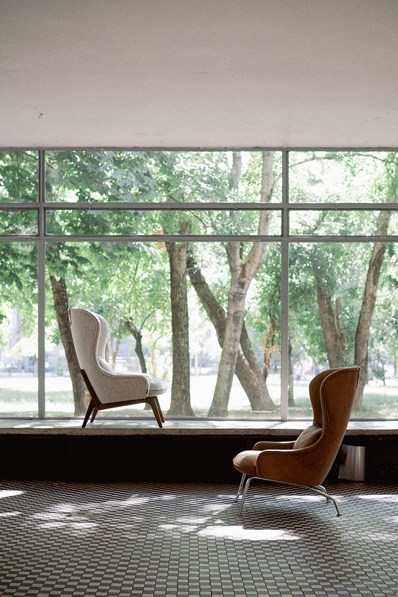 Aba Armchair with Wooden Legs