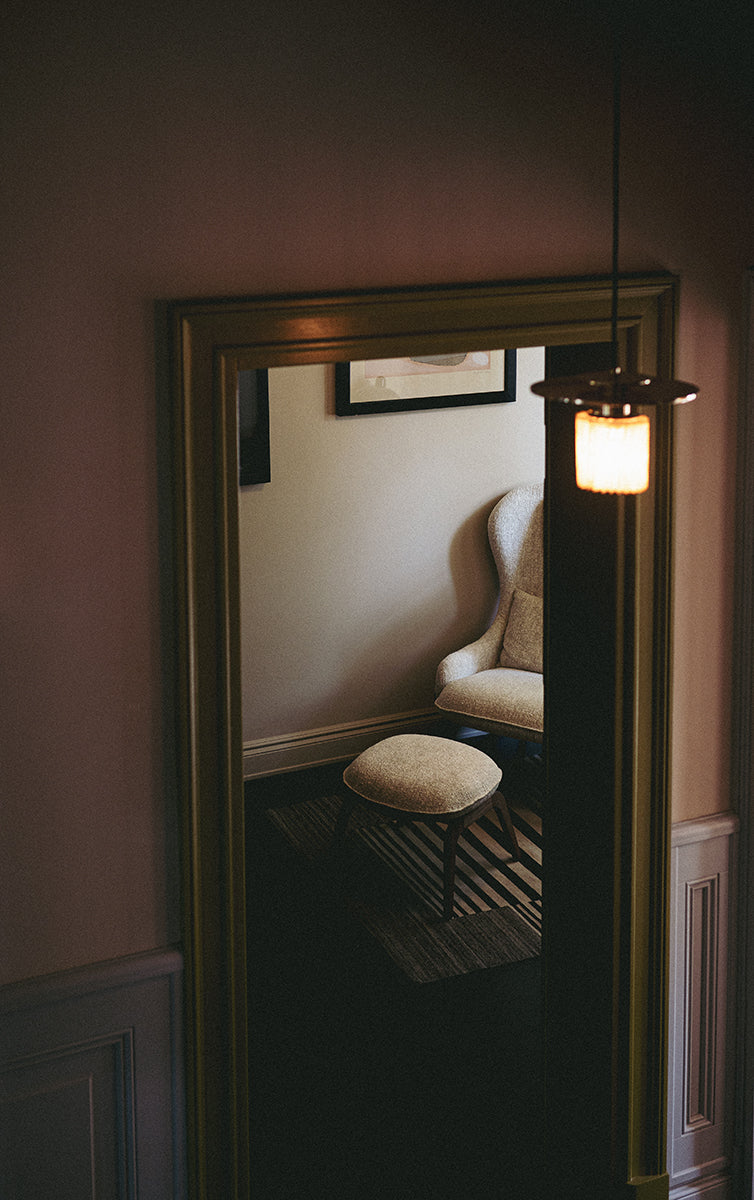 Aba Armchair with Wooden Legs