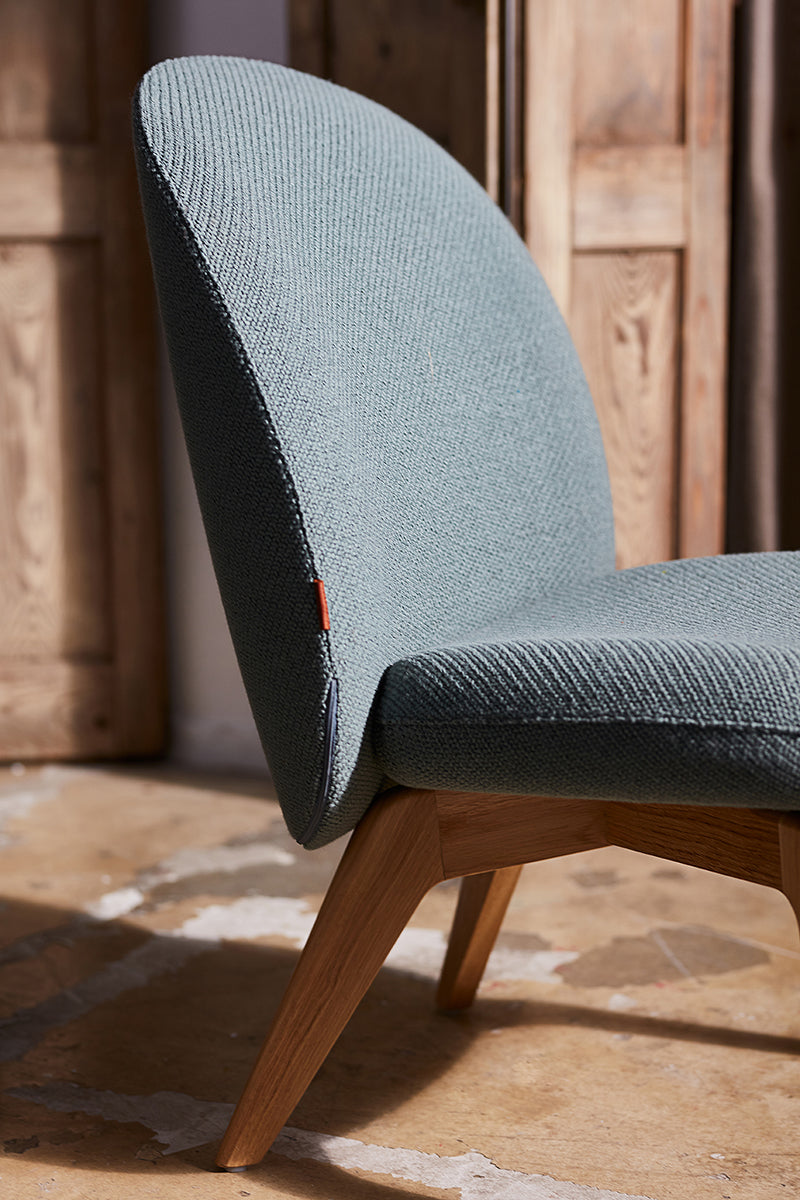 Fi Armchair with Wooden Legs