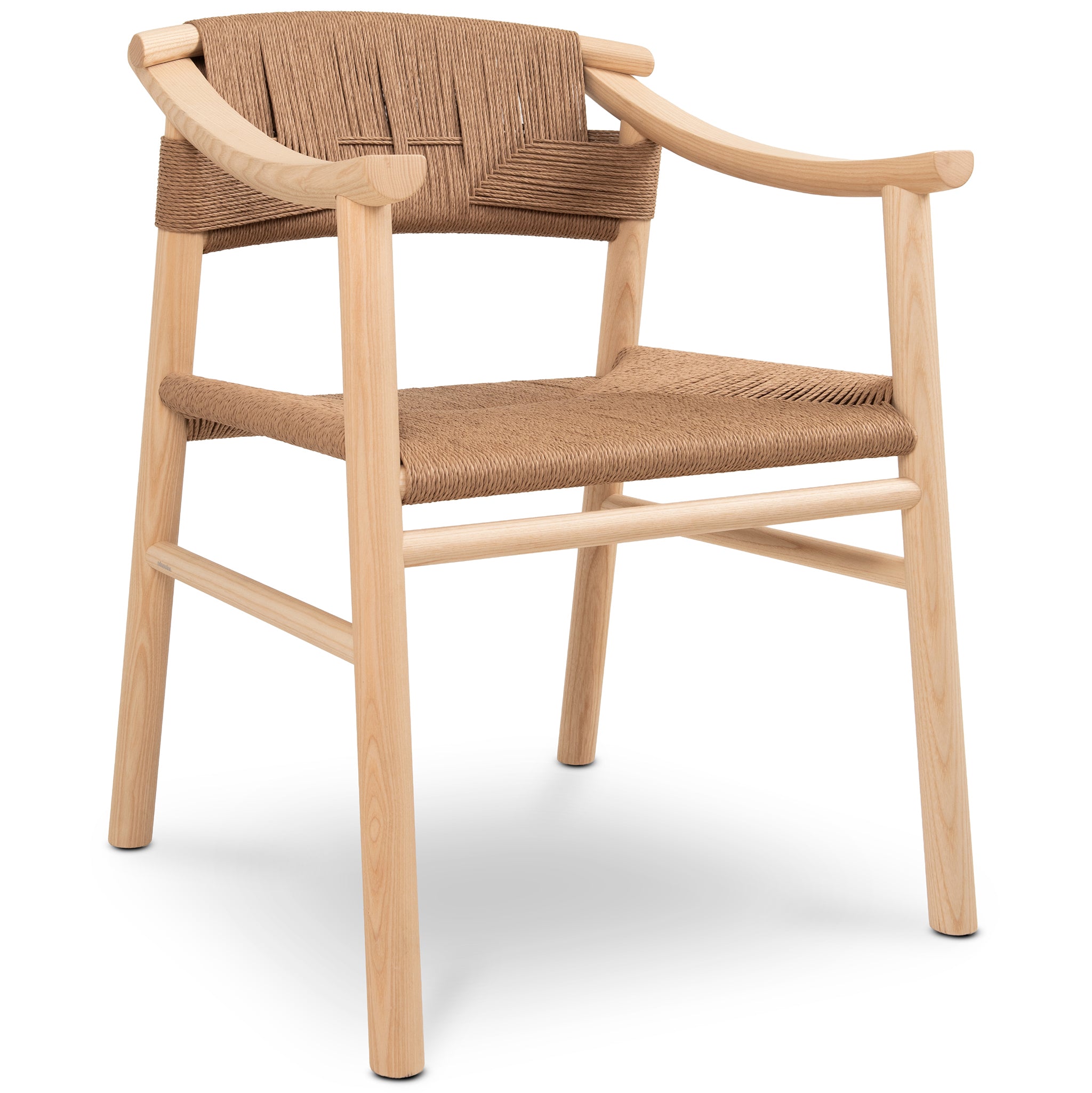 Kairo II Natural Straw Chair with Armrests