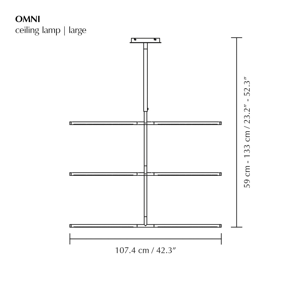 Omni Brass Lagre Ceiling Lamp