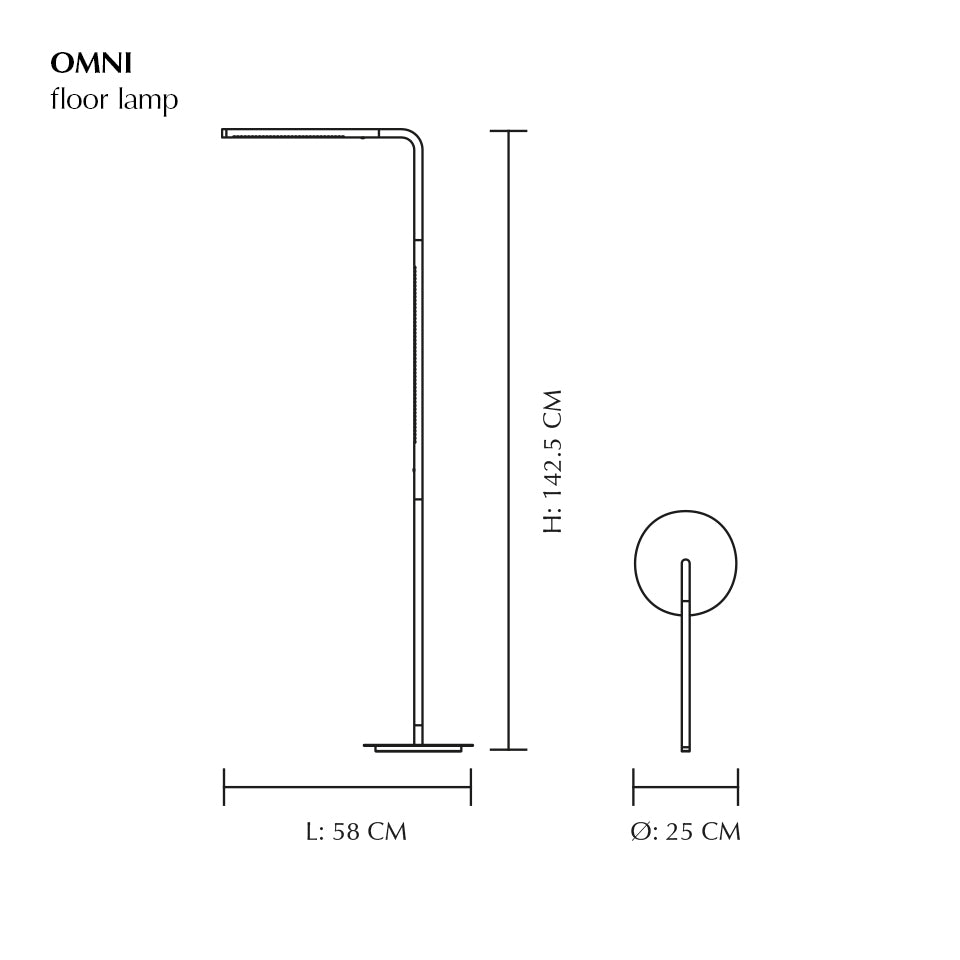 Omni Brass Floor Lamp