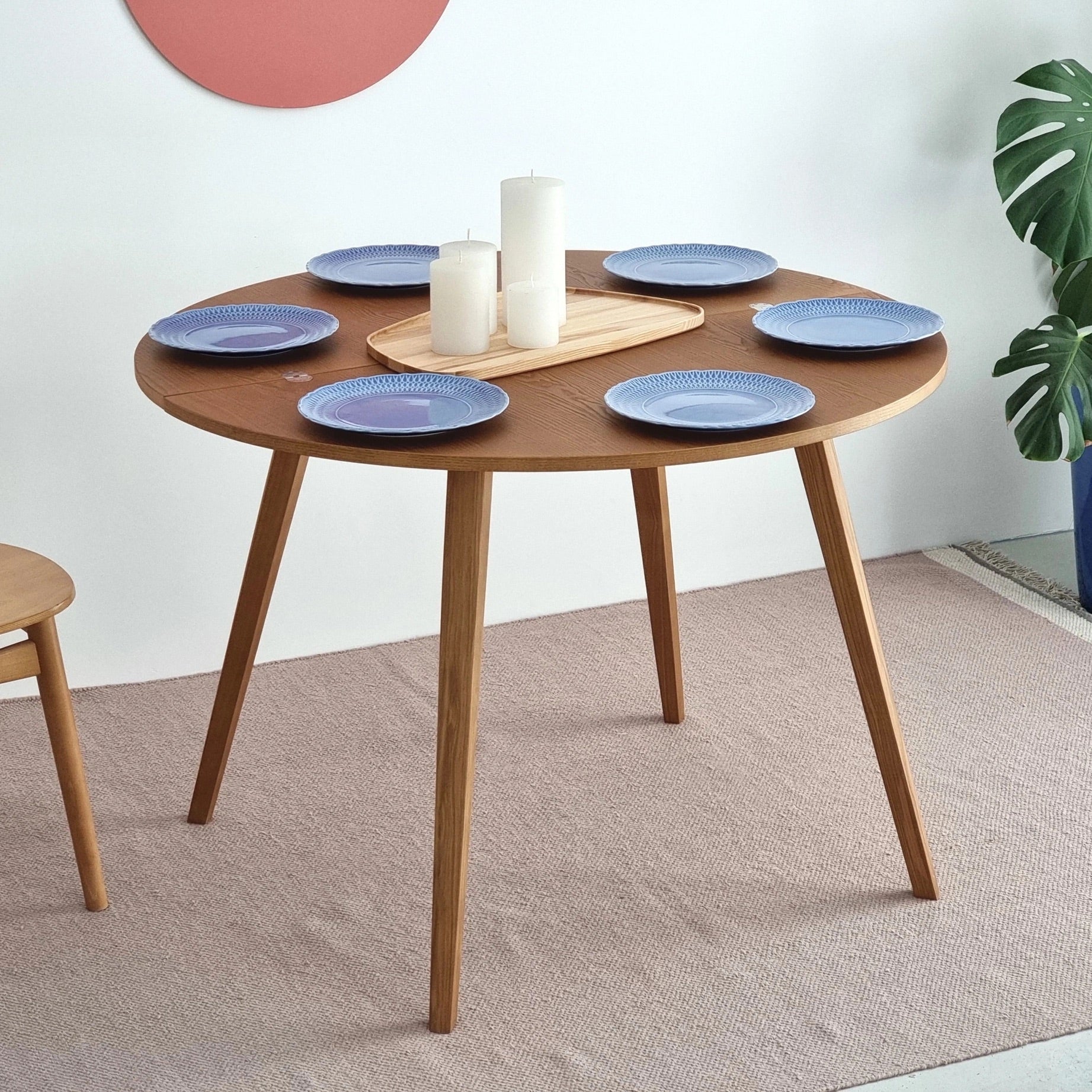 Mawi Half Moon Veneered Extendable Table