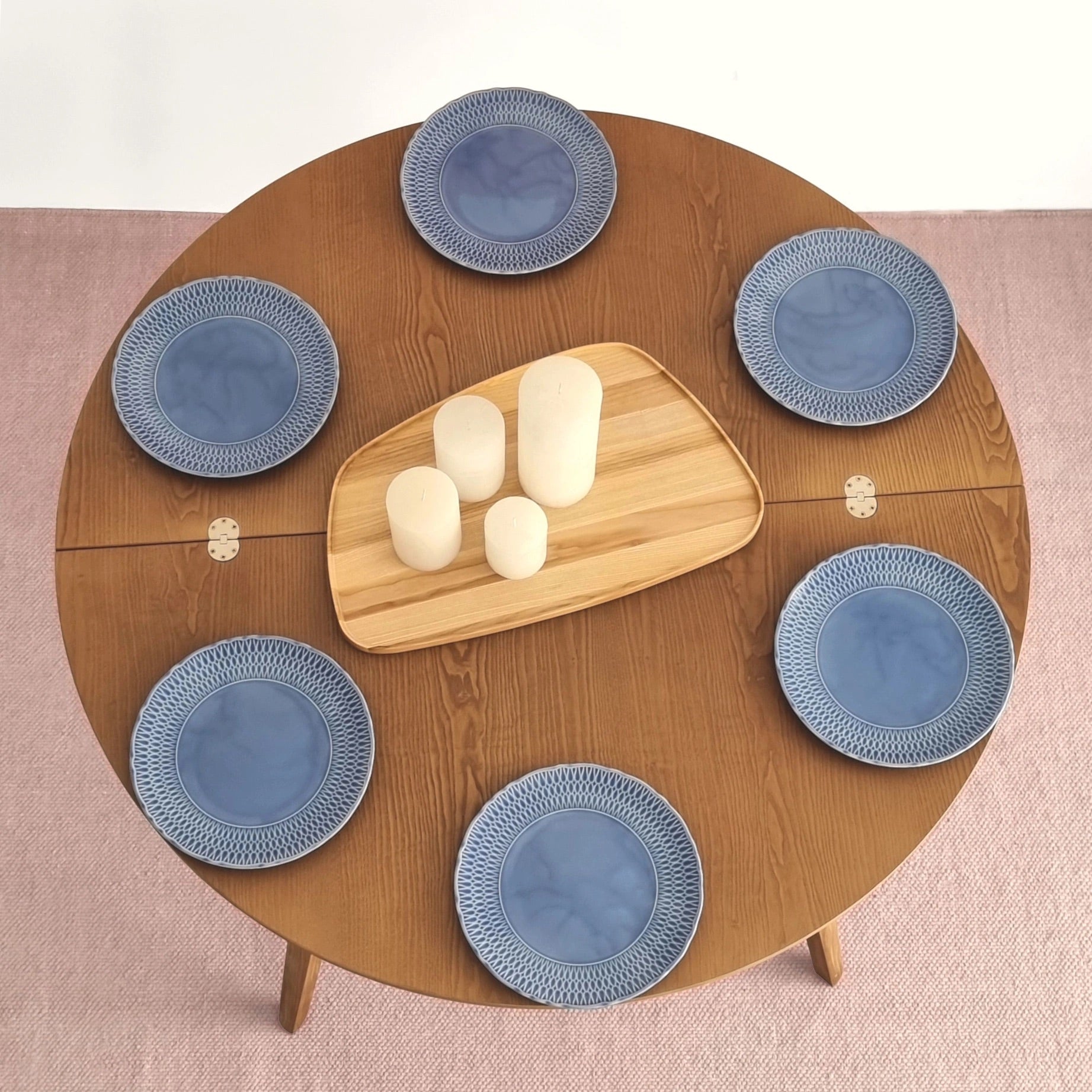 Mawi Half Moon Veneered Extendable Table
