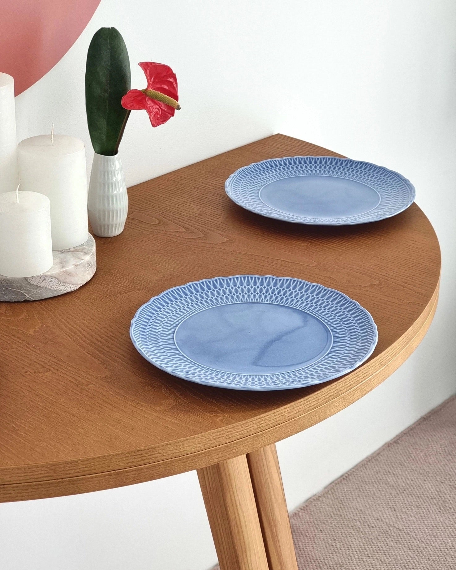 Mawi Half Moon Veneered Extendable Table