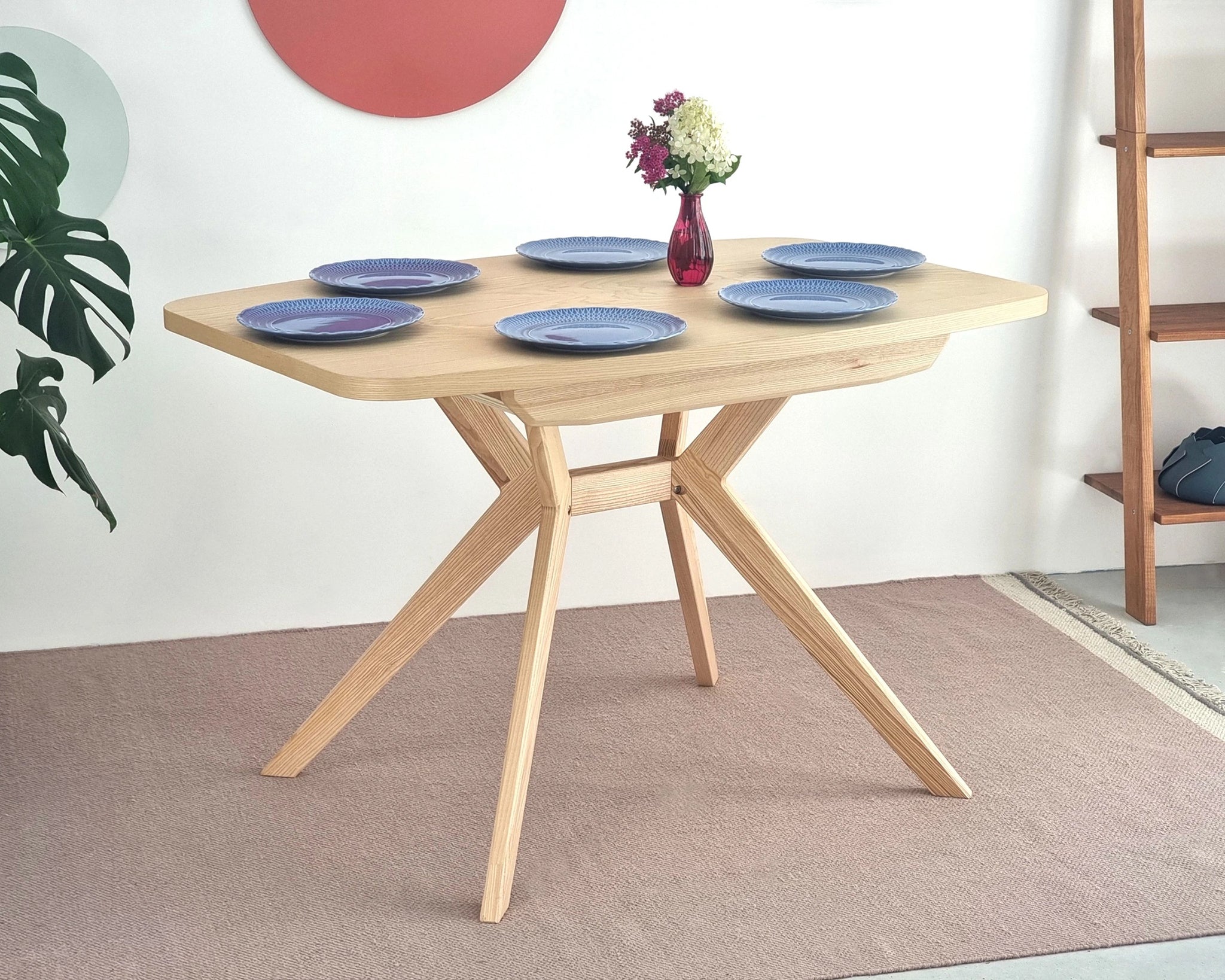 Biju Fin Oval Veneered Dining Table