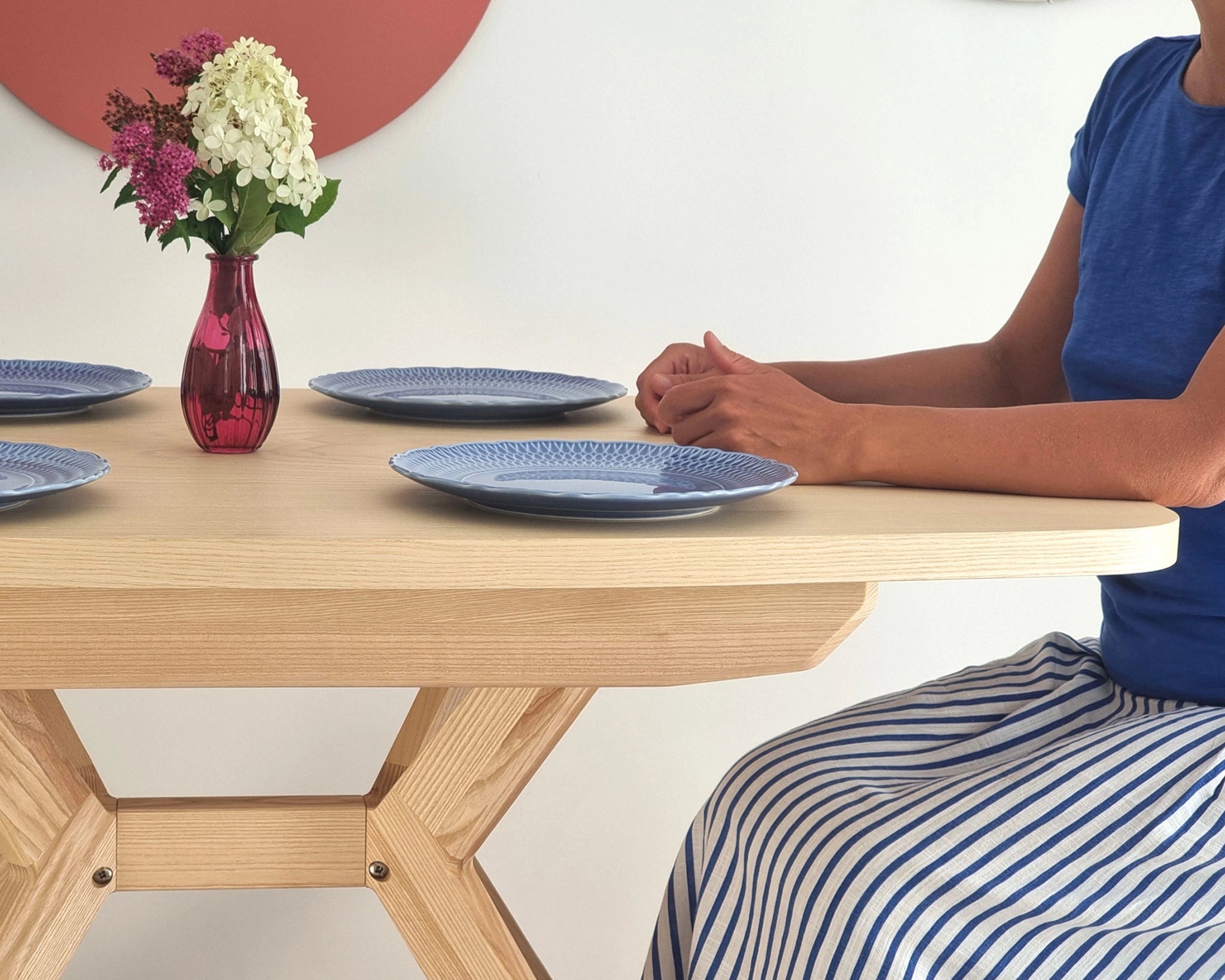 Biju Fin Oval Veneered Dining Table