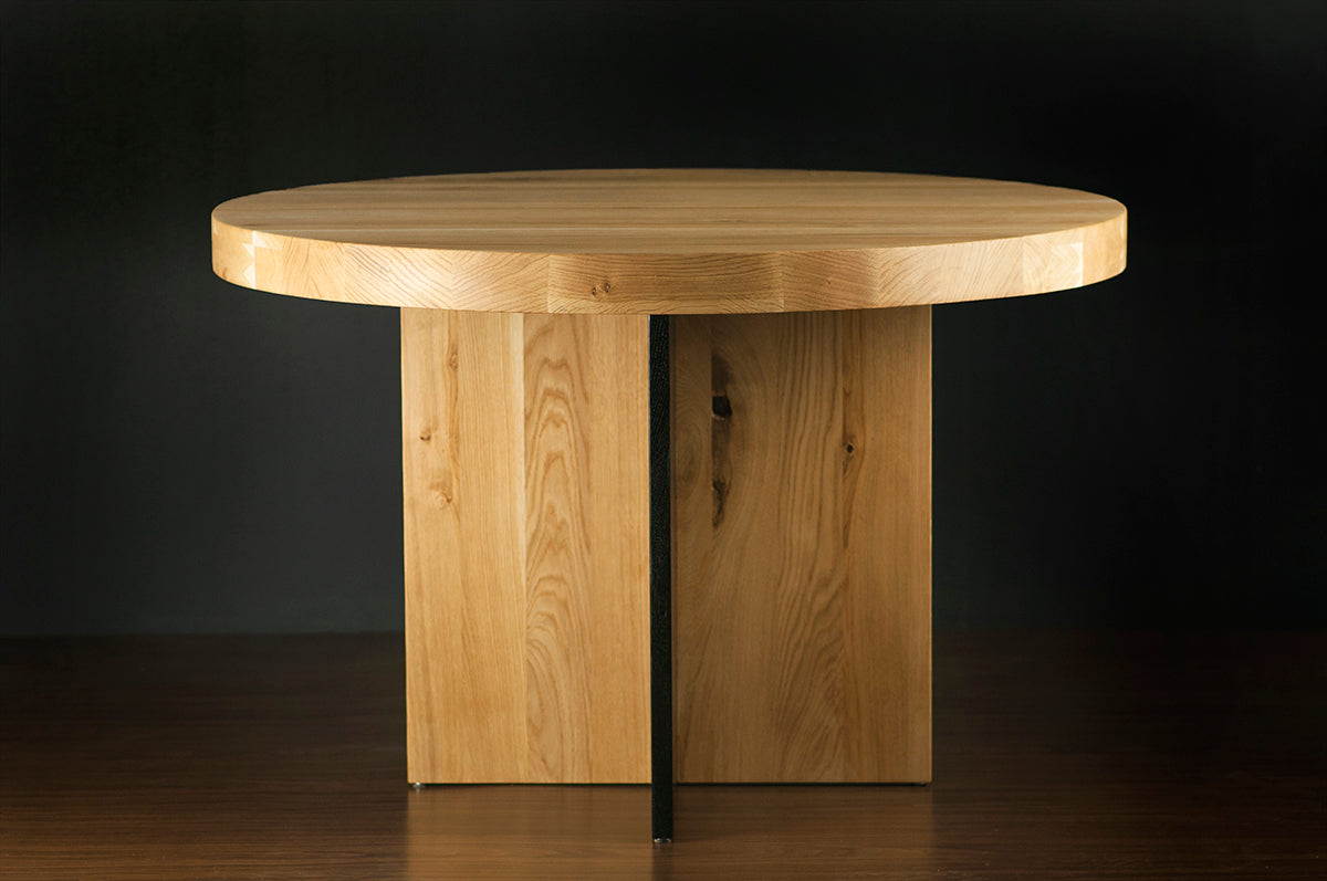 Rosto Oak Round Dining Table - WOO .Design
