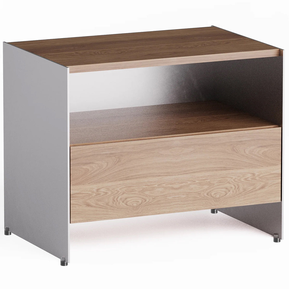 Aloox Oak Wood Half Night Stand