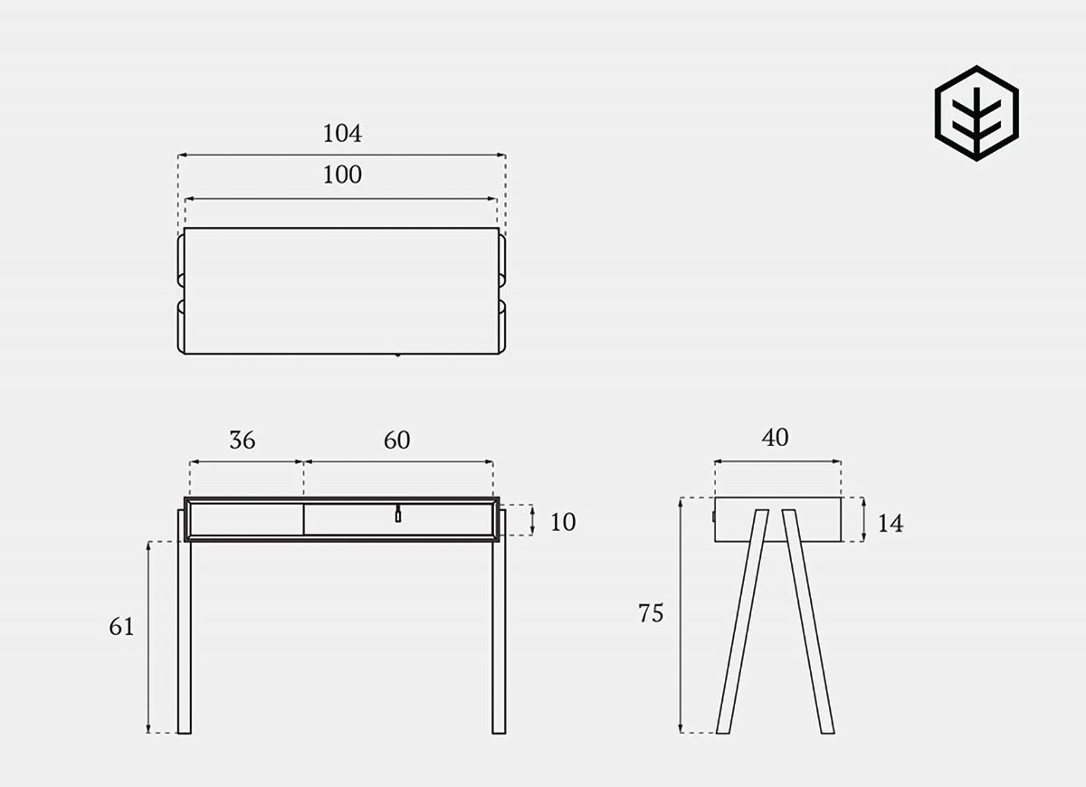 Amelia Oak Wood Desk