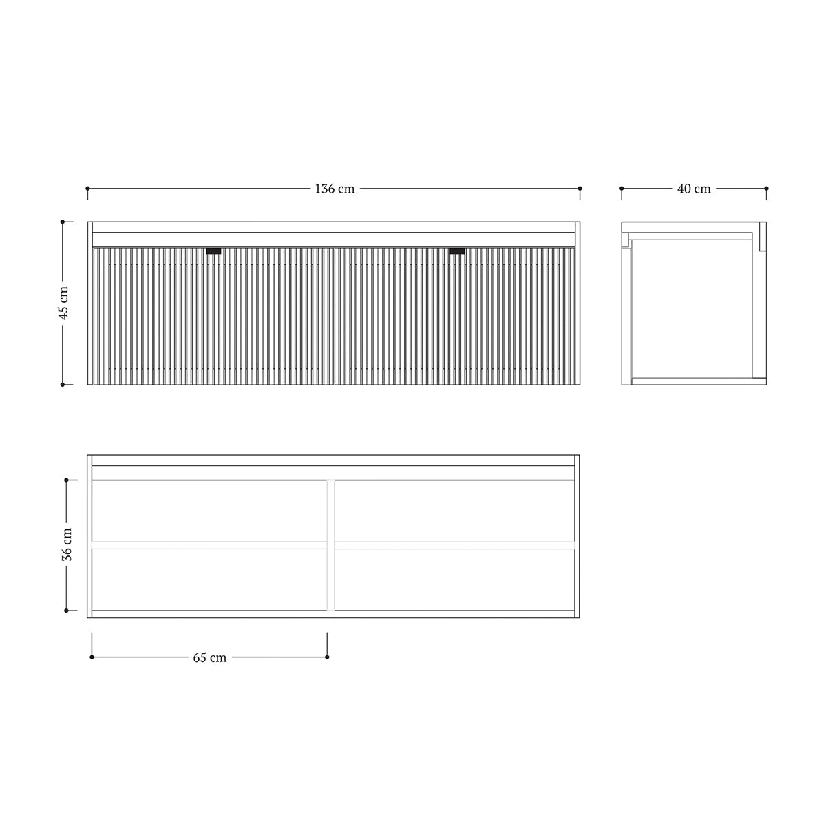 Meda 2 Oak Wood TV Unit