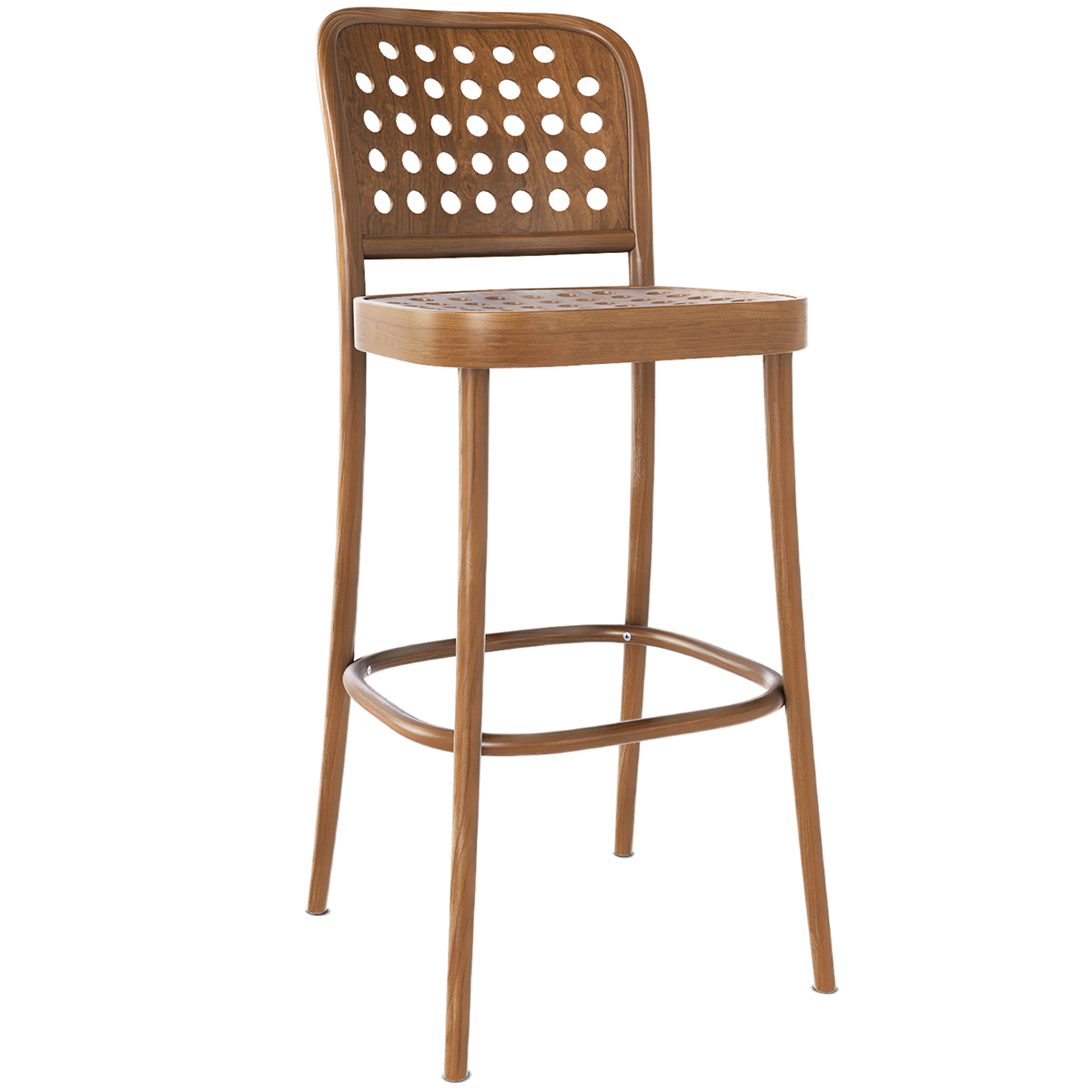 822 Wood Barstool with Backrest - WOO .Design