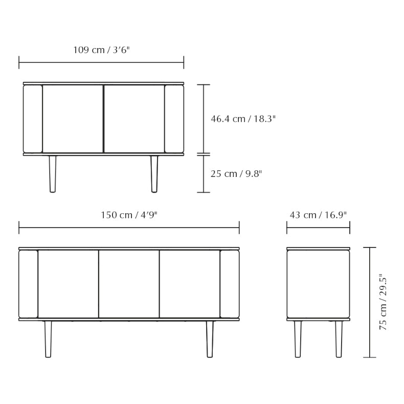 Treasures Leather 2 Doors Cabinet - WOO .Design